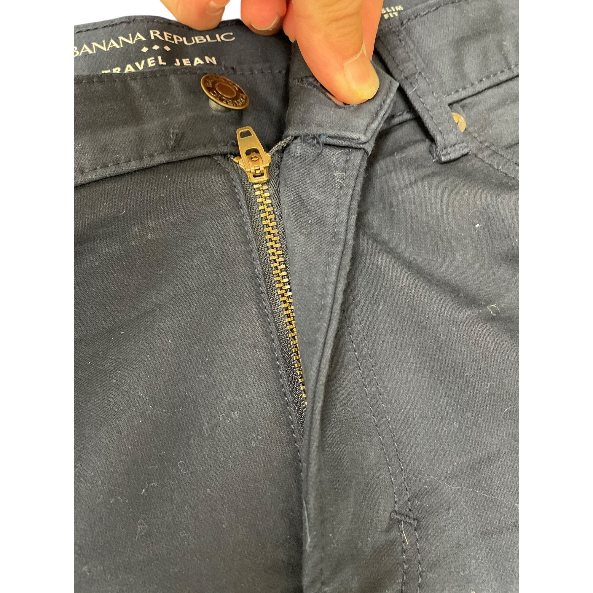 Banana Republic Banana Republic Mens Travel Jean Navy Blue Size 36x34 SKU 83 Size US 36 / EU 52 - 5 Thumbnail