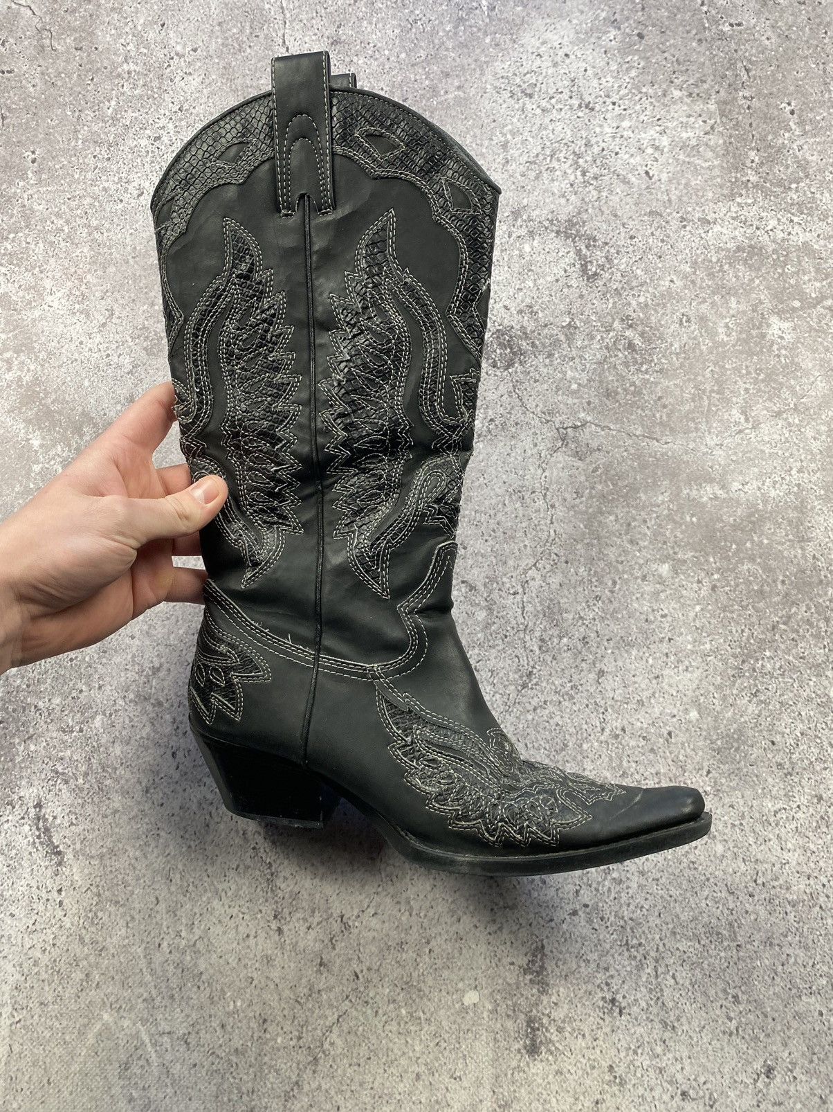 Other Vintage Cowboy Western Boots Y2K Heels Avant garde Size US 8 / IT 38 - 7 Thumbnail