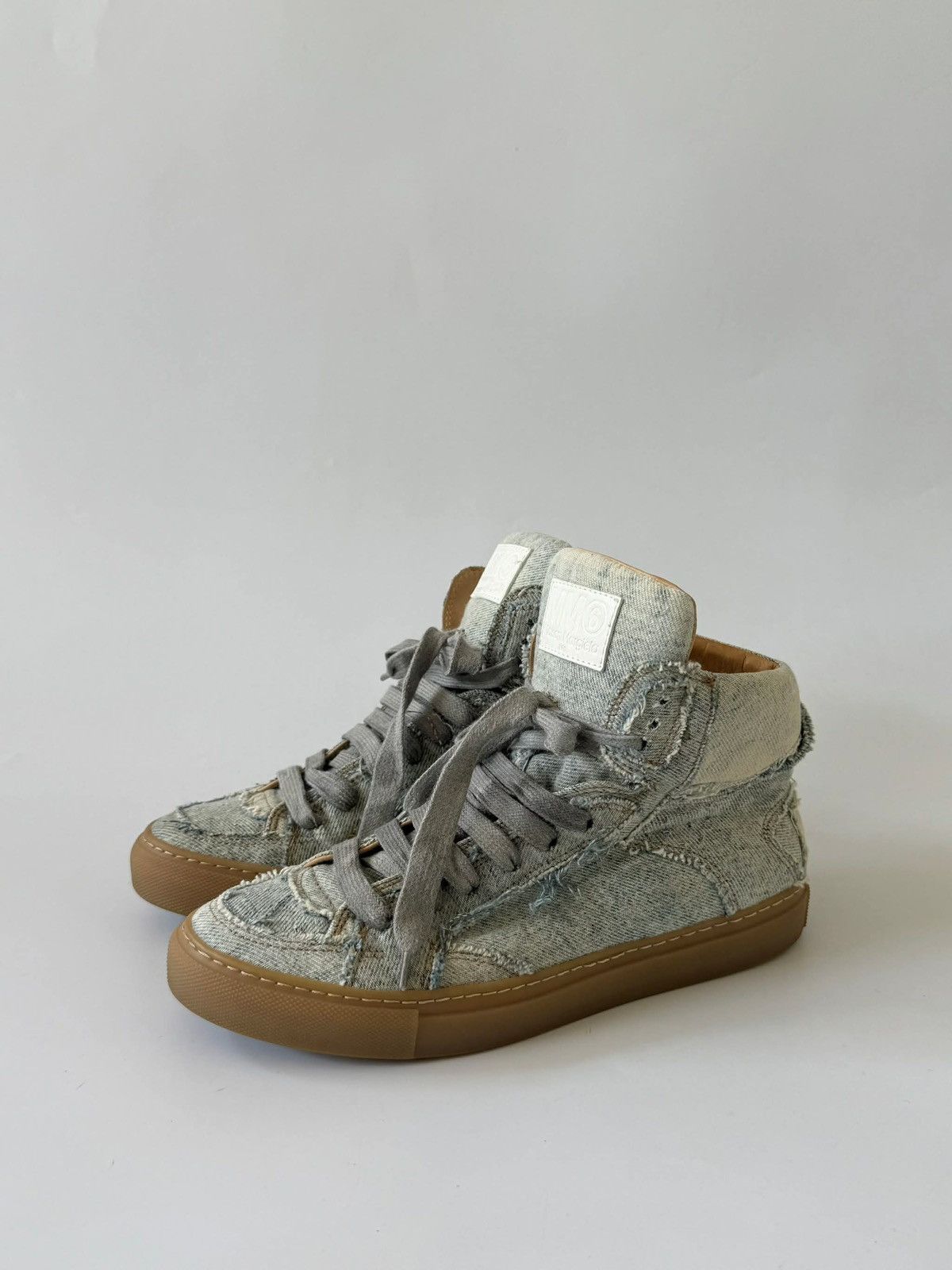 MM6 MM6 Maison Margiela Denim High-Top Sneakers Size US 7 / IT 37 - 7 Thumbnail