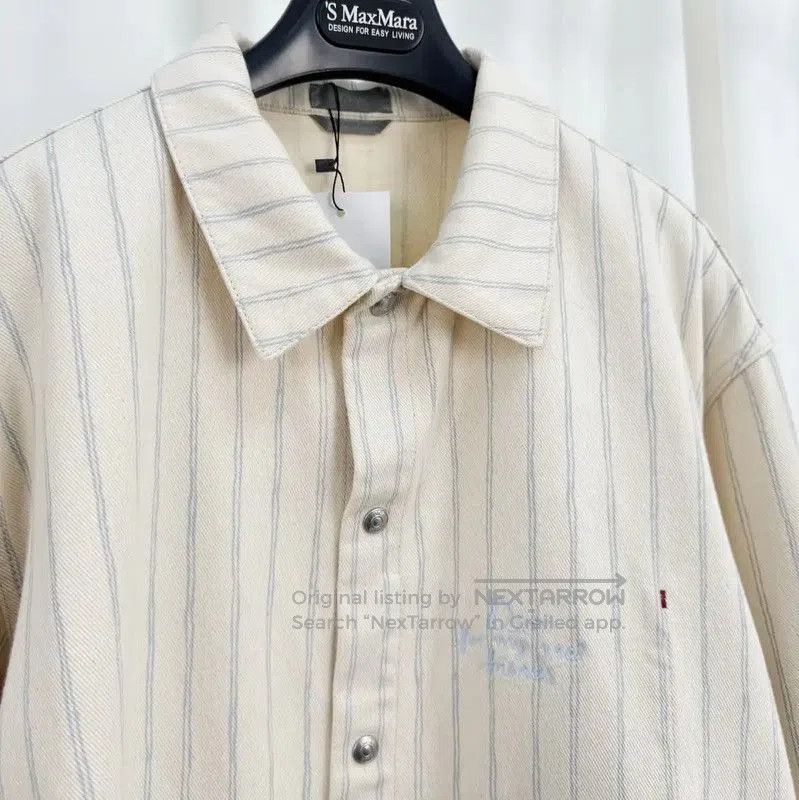 Dior Dior Men's Long Sleeve Cotton Striped Coat . Size US XL / EU 56 / 4 - 3 Thumbnail