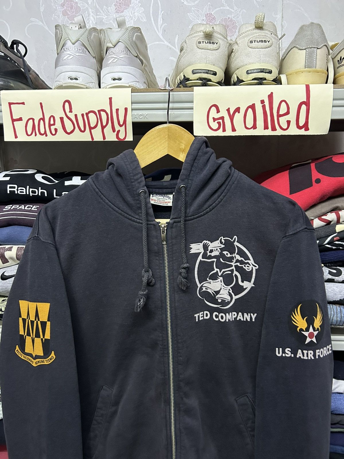 Tedman Vintage Ted Company Tedman's U.S Air Force Hoodie Size US L / EU 52-54 / 3 - 2 Thumbnail
