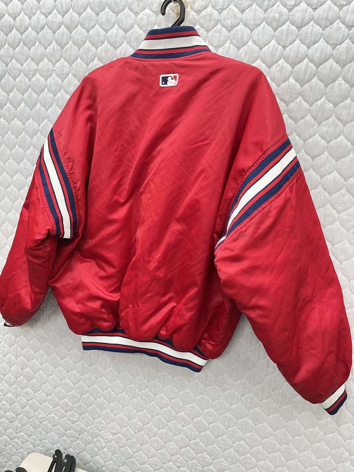 Starter 🔥🔥🔥MLB STARTER CLEVELAND INDIANS VARSITY JACKET Size US L / EU 52-54 / 3 - 4 Thumbnail