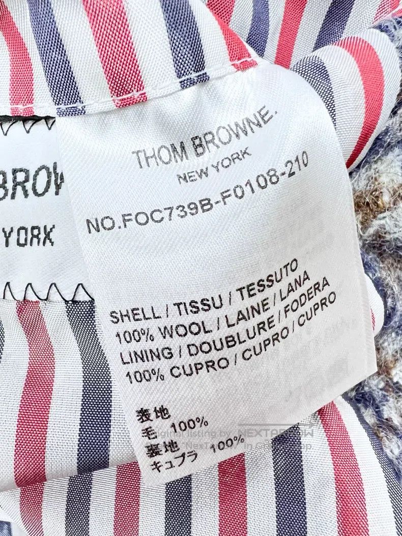 Thom Browne Thom Browne Autumn and Winter Thin Plaid Long Coat with Wh Size S / US 4 / IT 40 - 7 Thumbnail