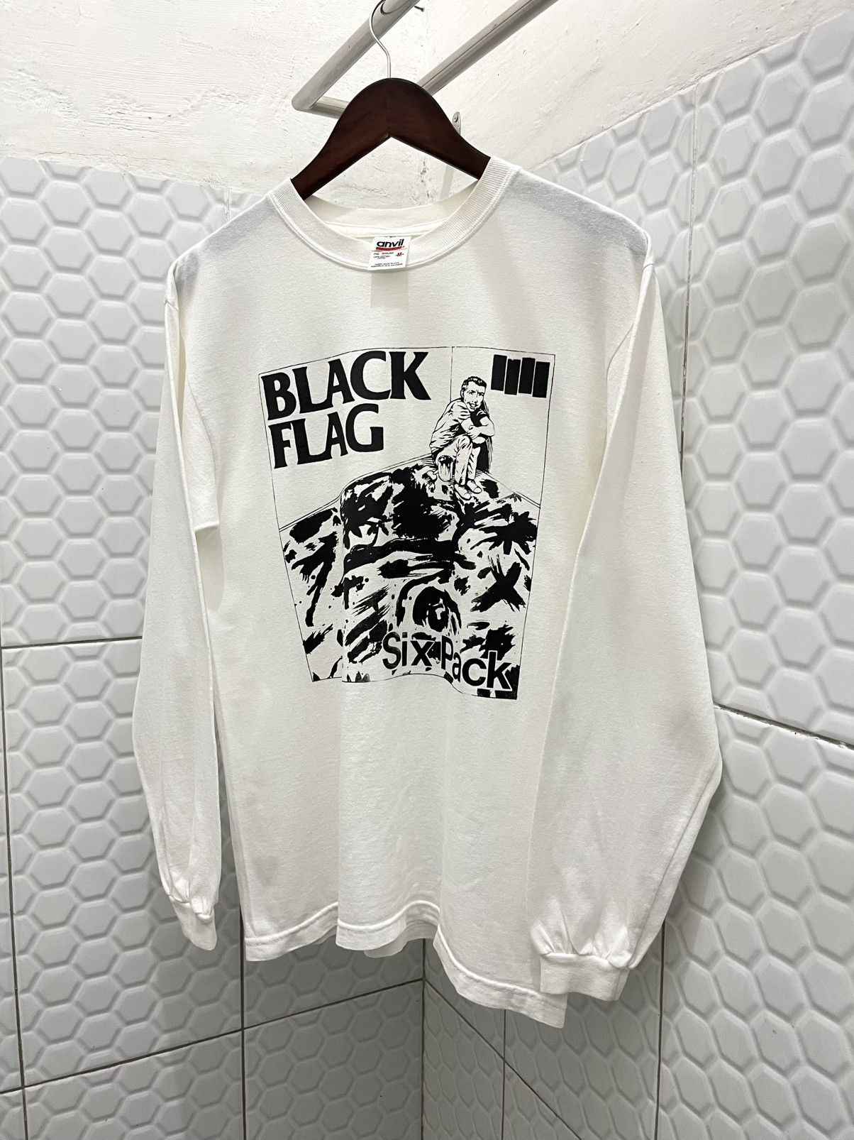 Band Tees *RARE Vintage Black Flag Longsleeve Size US M / EU 48-50 / 2 - 3 Thumbnail