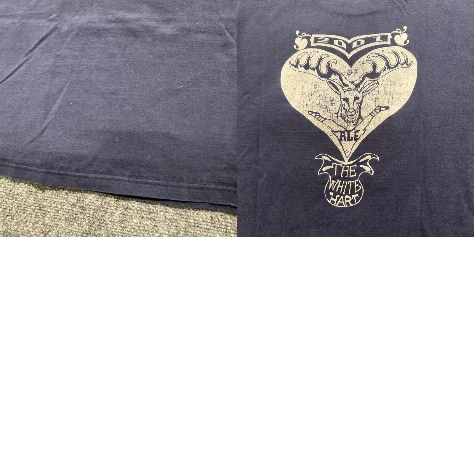 Vintage VINTAGE The White Hart Brewery T-shirt Mens XL Navy Blue Faded 90s Shirt Mens XL Navy Blue 90s Size US XL / EU 56 / 4 - 8 Thumbnail