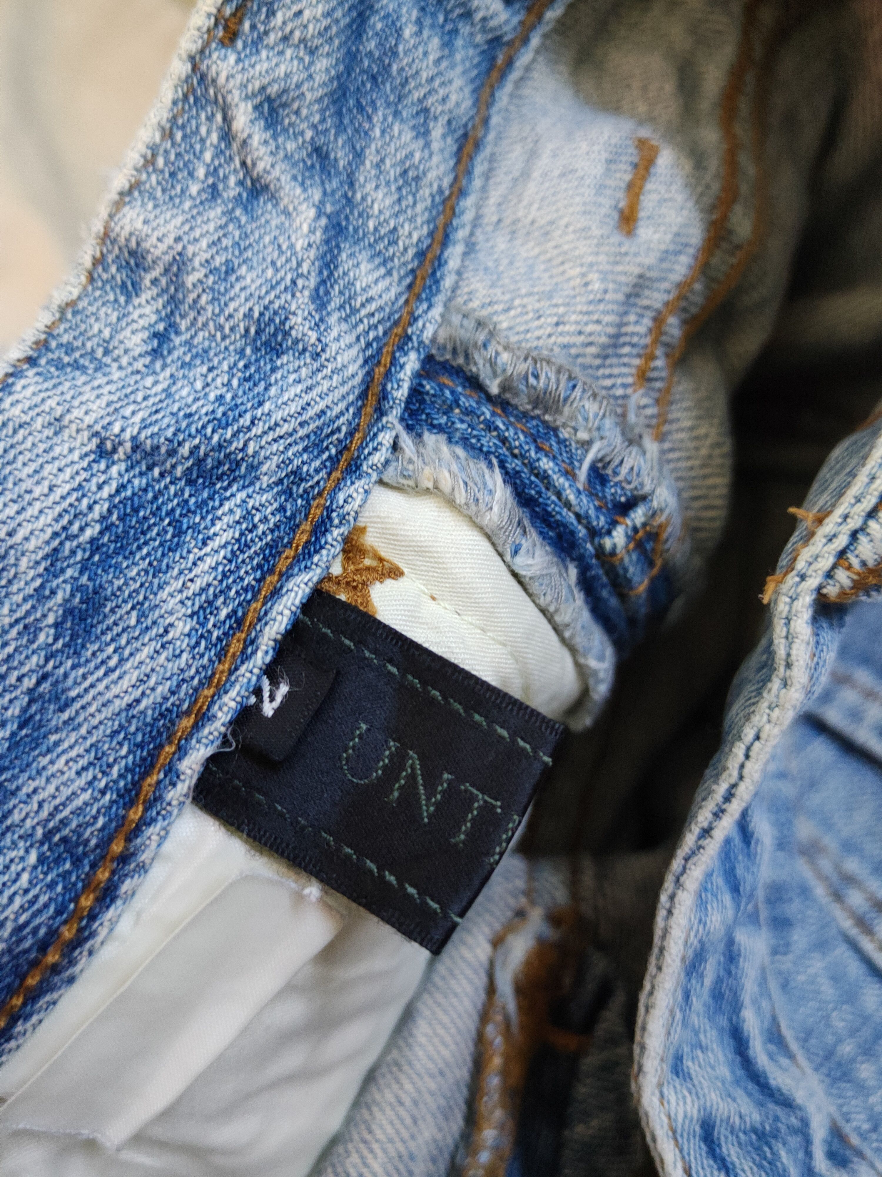 Japanese Brand Untitled Blue Distressed Multipocket Denim #S1586 Size 28" / US 6 / IT 42 - 16 Thumbnail