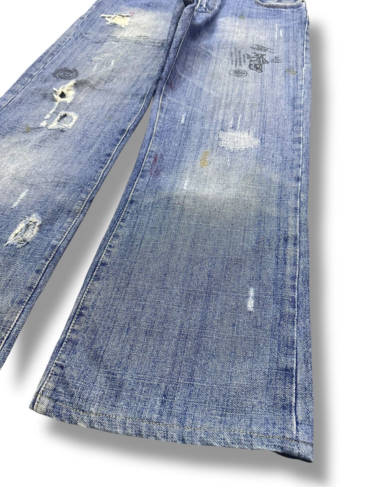 Abercrombie & Fitch Rare Drop 💥 Vintage Ezra Fitch Baggy Straight Jean LGB Style Size US 35 - 16 Thumbnail