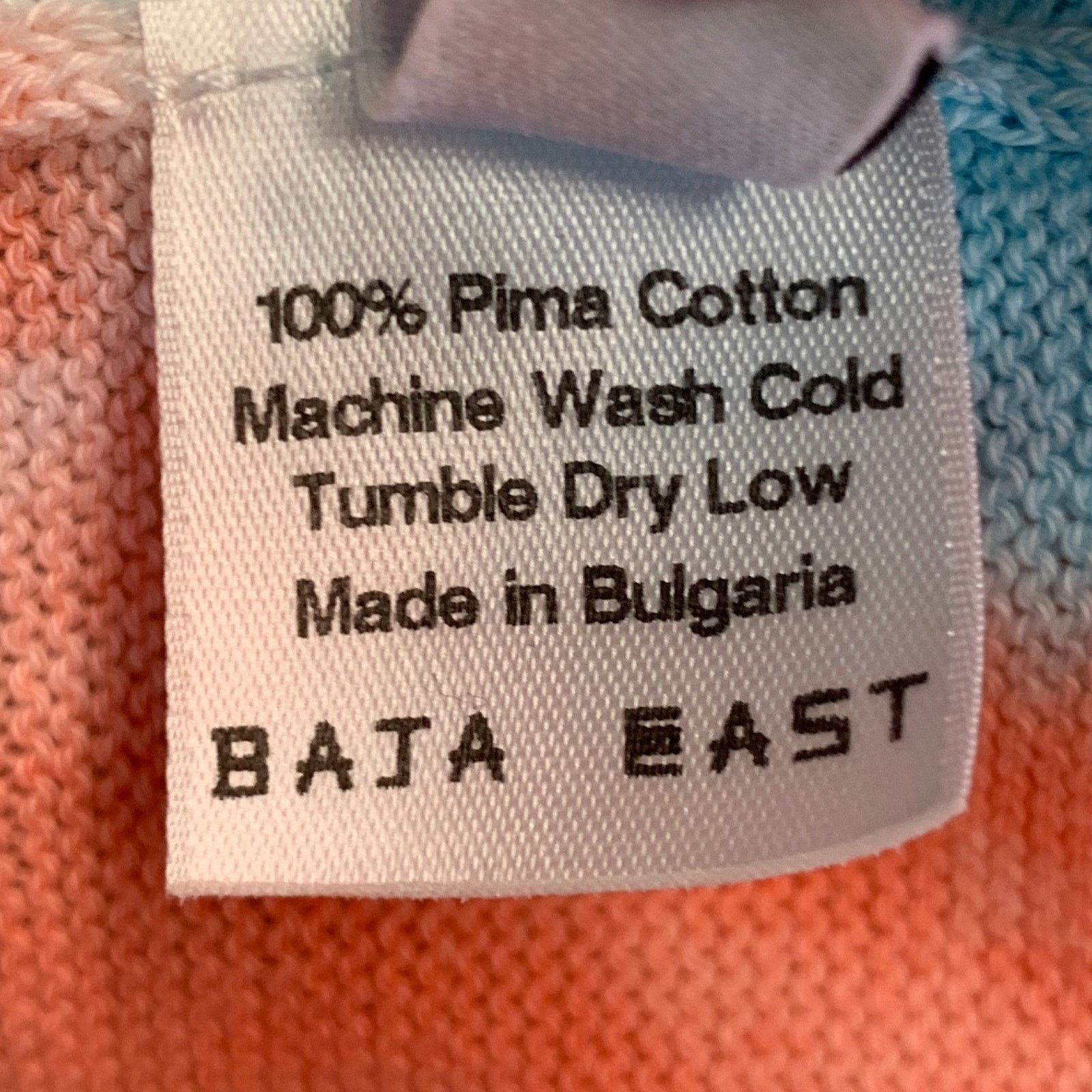 Baja East XS Pink Blue Tie Dye Pima Cotton Open Front Cardigan Size US XS / EU 42 / 0 - 6 Thumbnail