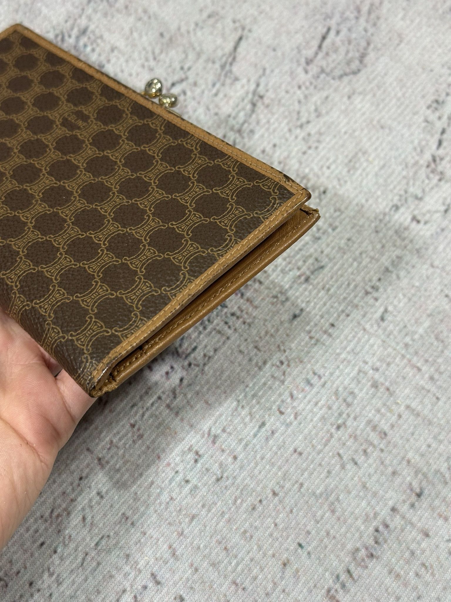 Celine Celine Long Wallet Macadam Brown Logo Monogram Vintage Purse Size ONE SIZE - 15 Thumbnail