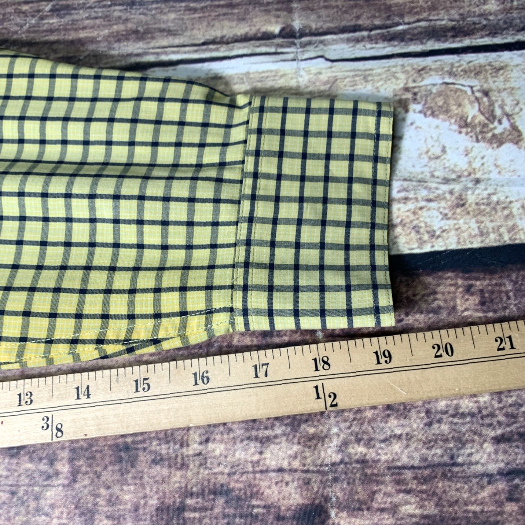 Chaps Chaps Shirt Button-Down Long Sleeve Yellow Plaid L Mens Regular Fit Size US L / EU 52-54 / 3 - 7 Thumbnail