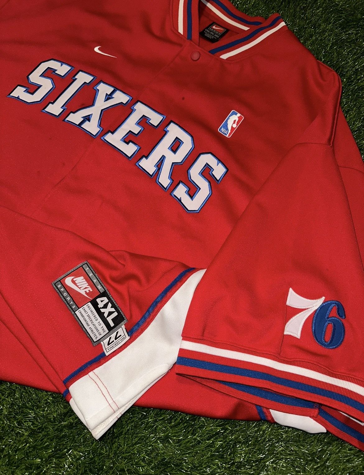 NBA Nike Philadelphia 76ers Shooting Jersey Mens NBA Sixers 4XL Size US XXL / EU 58 / 5 - 2 Thumbnail