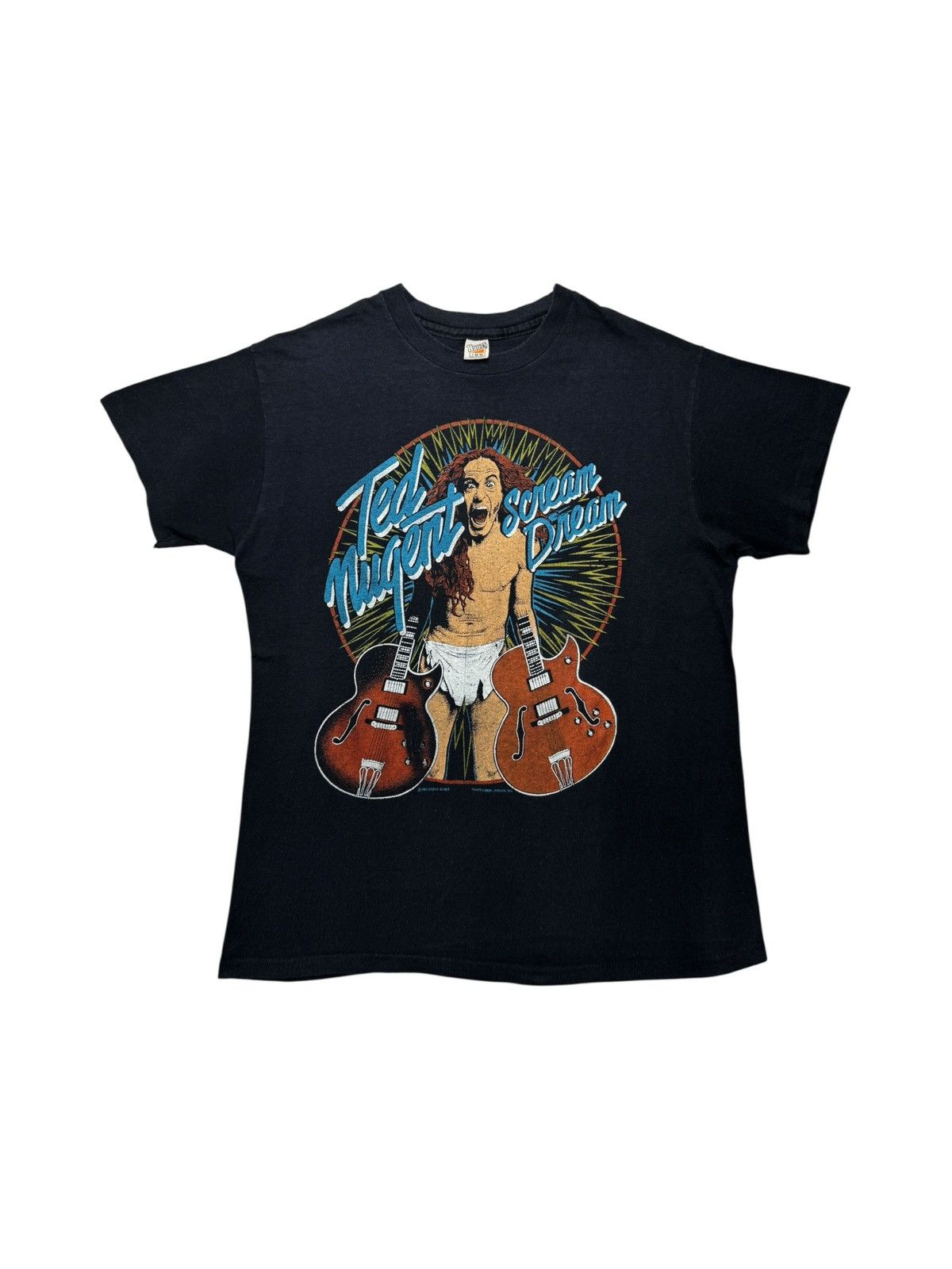 Band Tees Vintage 1980 Ted Nugent Scream Dream Band Tee Shirt Size US L / EU 52-54 / 3 - 1 Thumbnail