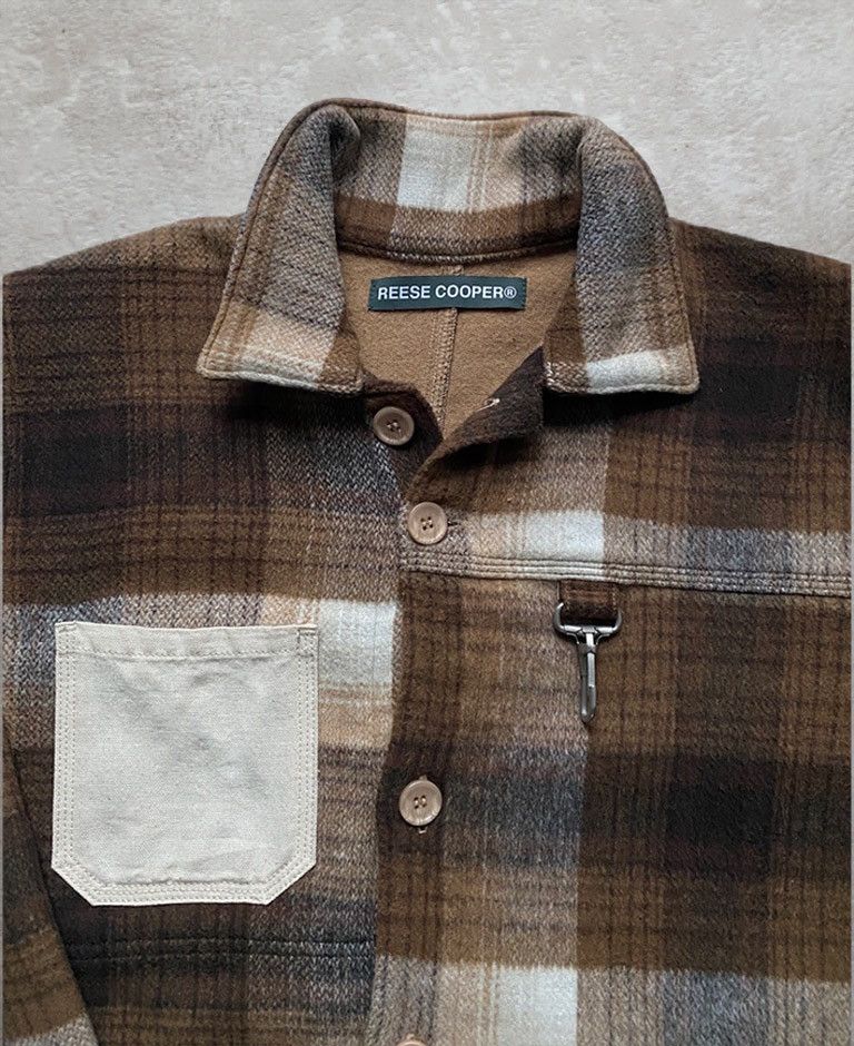 Reese Cooper Brushed Wool Flannel Jacket / Chore Coat. Size US L / EU 52-54 / 3 - 2 Thumbnail