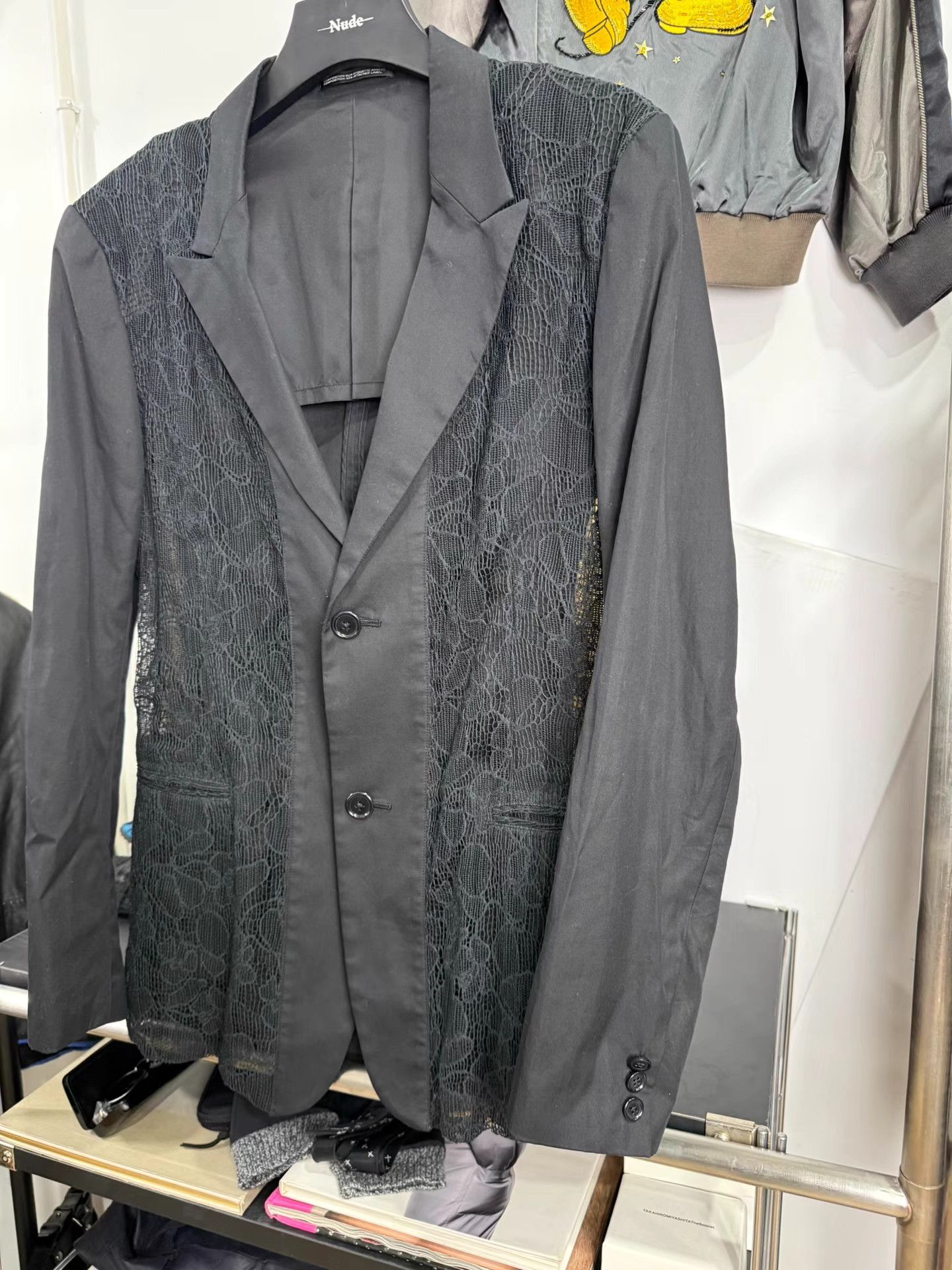 Yohji Yamamoto Yohji Yamamoto Pour Homme Lace Panel Suit Jacket K20 Size US L / EU 52-54 / 3 - 2 Thumbnail