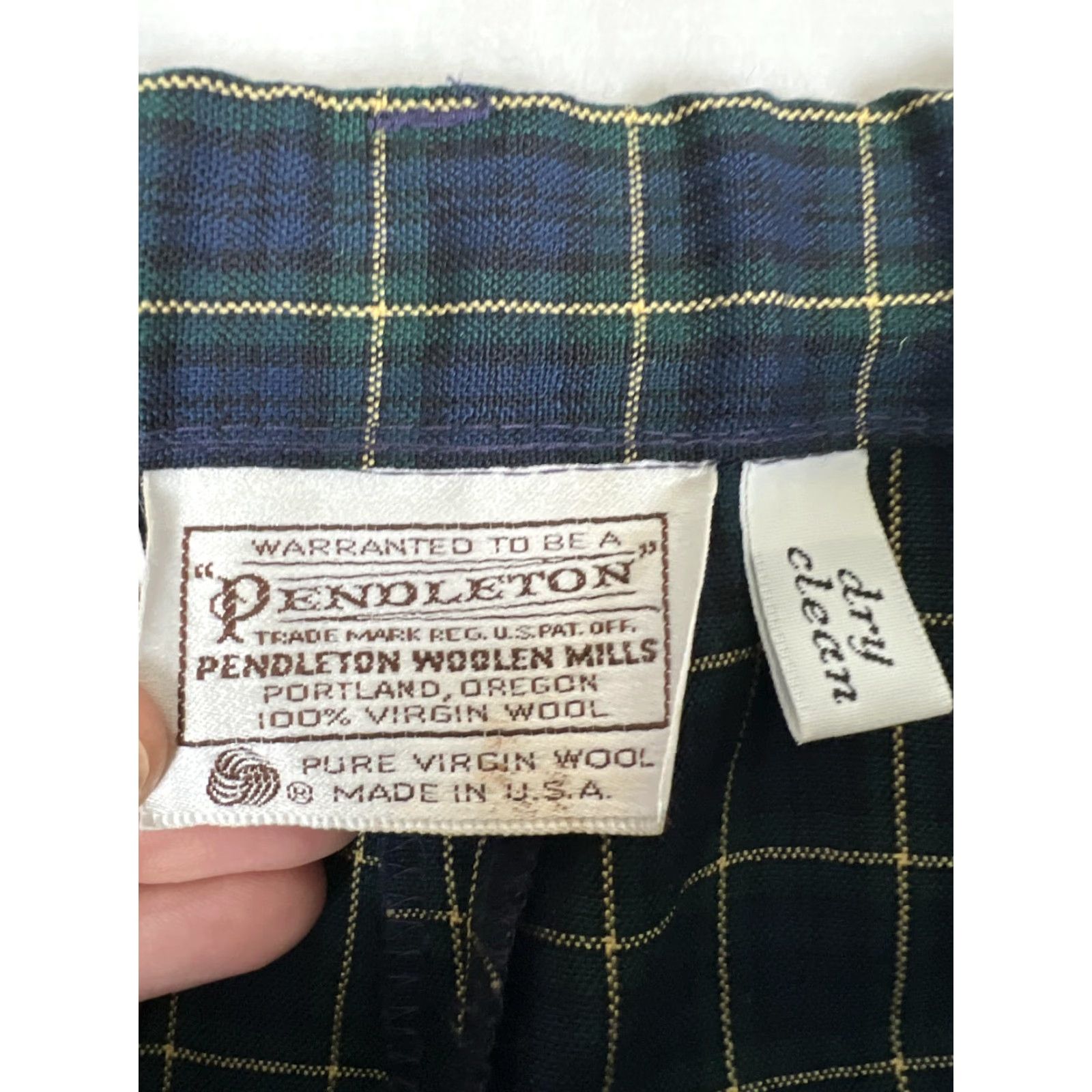 Pendleton VINTAGE Pendleton Pants Womens 16 Blue Plaid Wool Pleated Tapered Dress Workwear Pants Womens Blue Plaid Wool Pleated Tapered Workwear Size 38" / US 16 / IT 52 - 4 Thumbnail