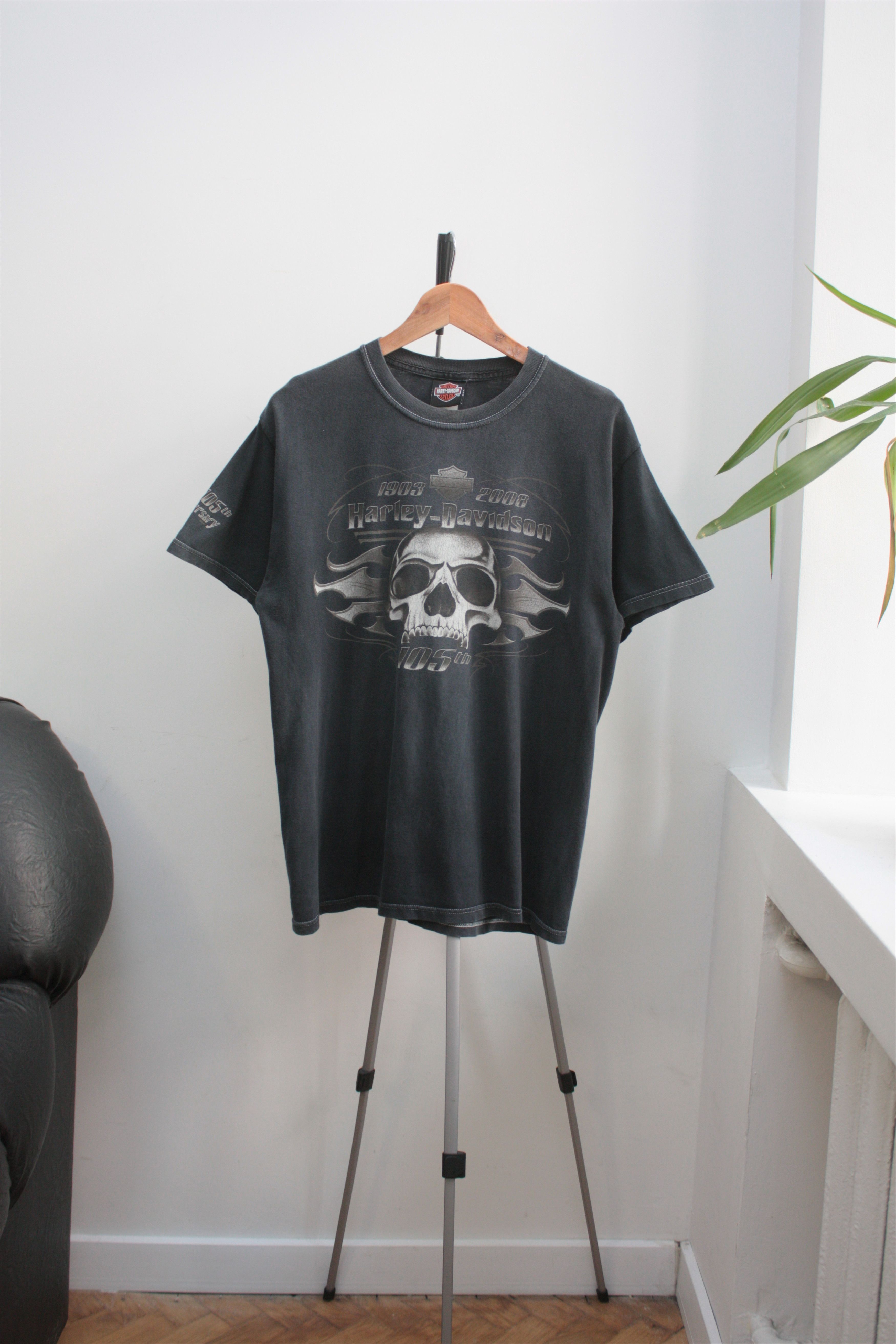 Harley Davidson Harley Davidson 1903 2008 Stonewashed T-Shirt Men's Size US M / EU 48-50 / 2 - 1 Thumbnail