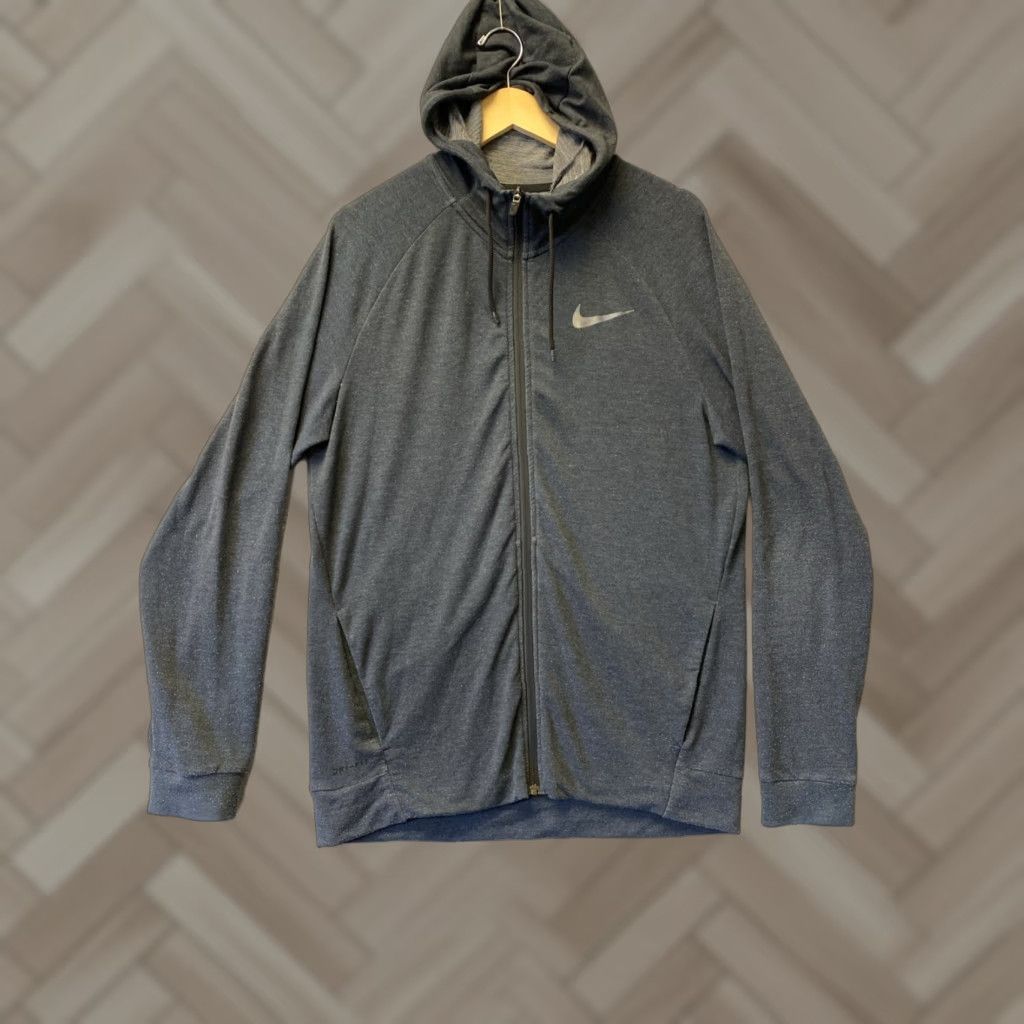 Nike Nike Sweater Men Large Hoodie Full Zip Gray Fleece Logo Athletic Casual Travel Workwear 90s? (Note: remove question) Size US L / EU 52-54 / 3 - 1 Thumbnail