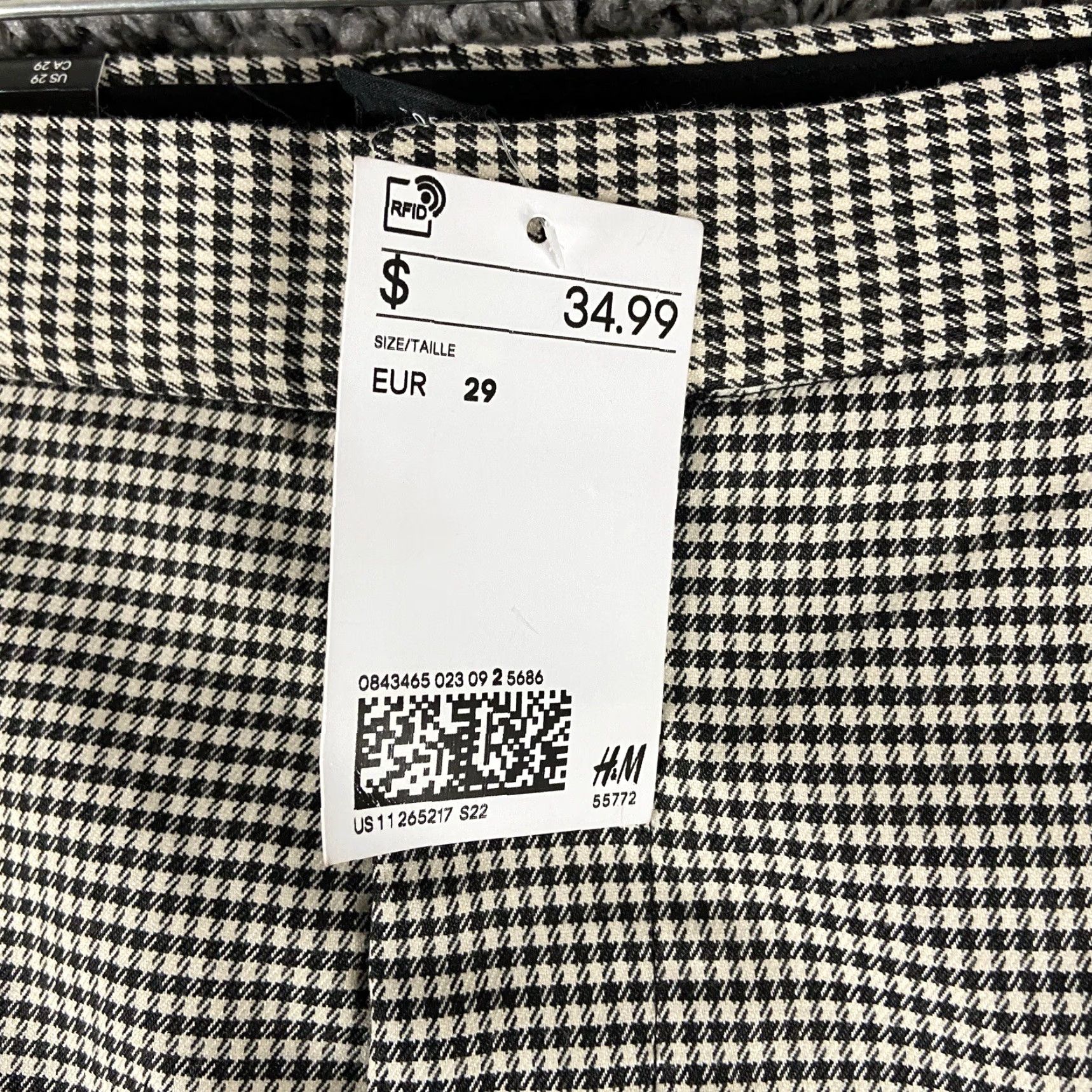 H&M H&M Plaid Dress Pants Regular 29 Multicolor Womens Size 29" - 4 Thumbnail