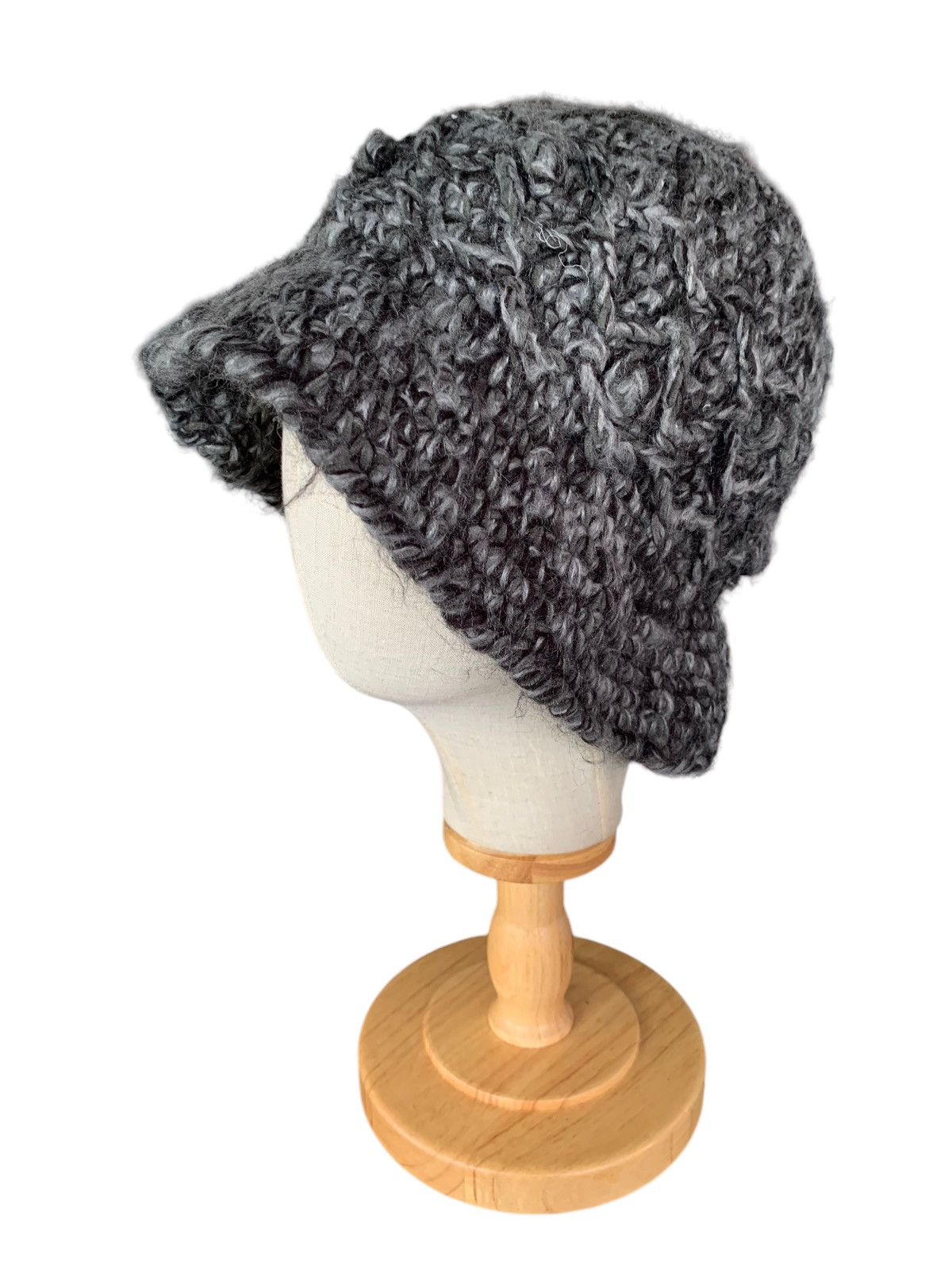 Japanese Brand × Kapital × Vintage Rare Hairy Unknown Distressed Knitted Crochet Bucket Hat Size ONE SIZE - 3 Thumbnail
