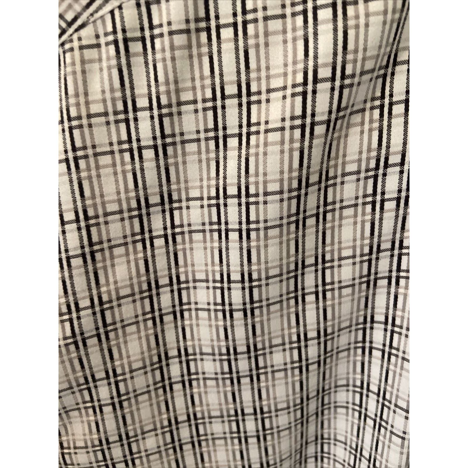 BUGATCHI Bugatchi Classic Long Sleeve Button Down White Black XL Size US XL / EU 56 / 4 - 2 Thumbnail