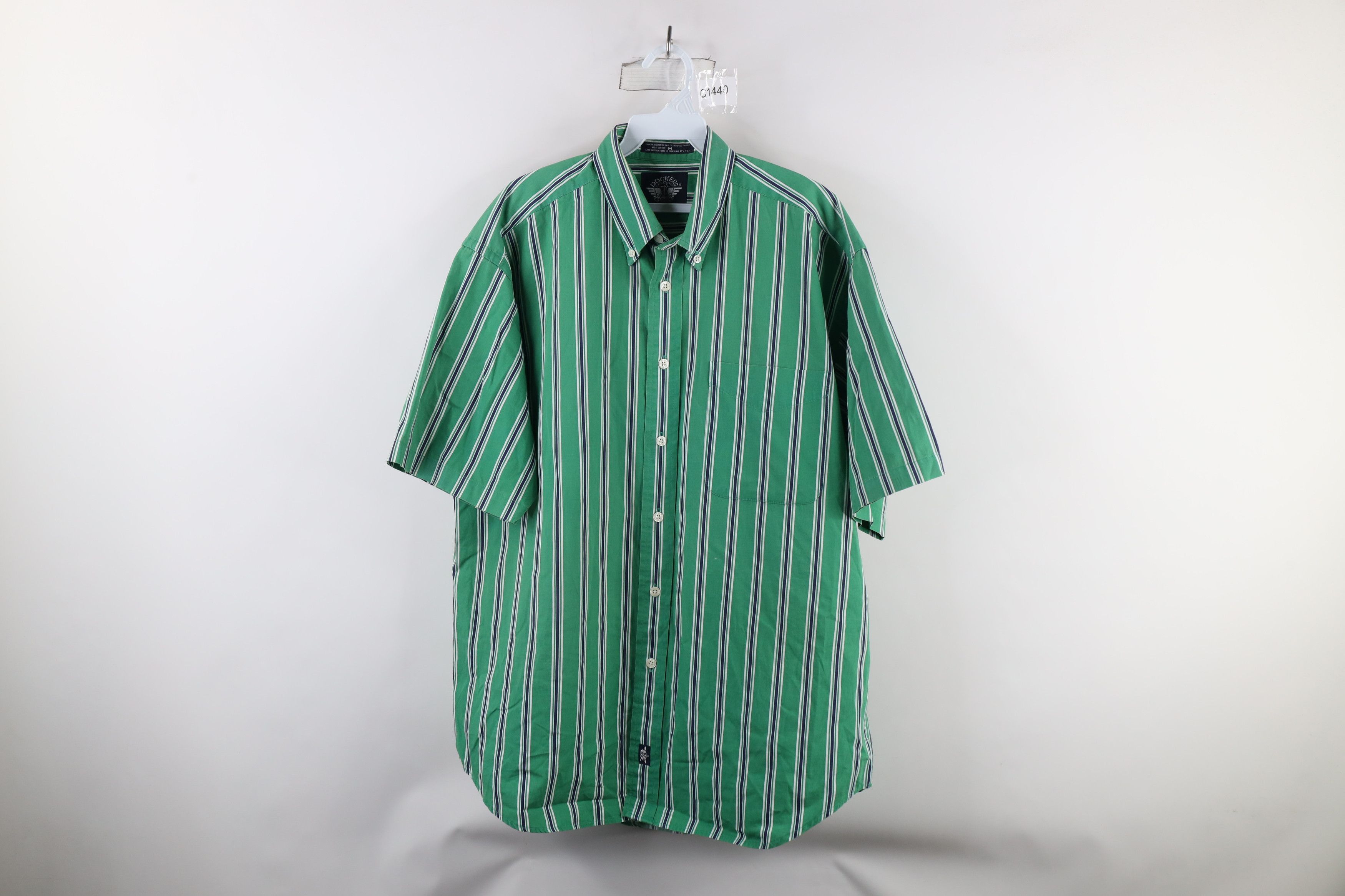 Vintage Vintage 90s Streetwear Fit Striped Short Sleeve Button Shirt Size US M / EU 48-50 / 2 - 1 Thumbnail
