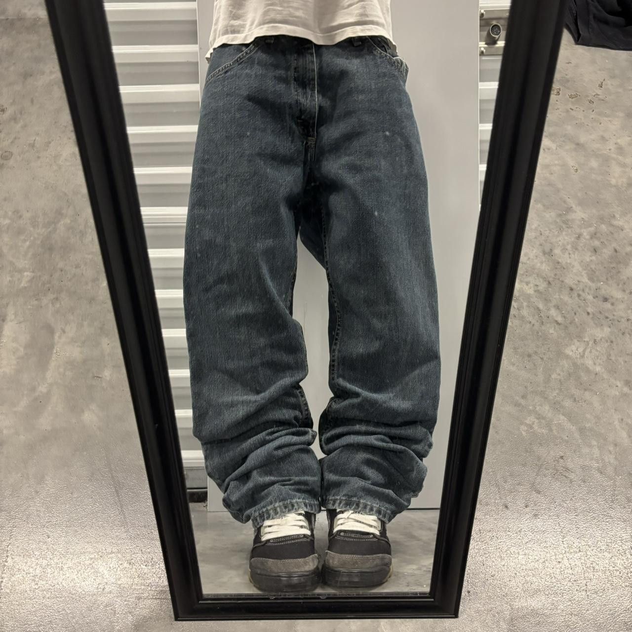 Japanese Brand × Vintage Crazy Vintage Y2K/2000s Grunge Dark Wash Denim Jeans! Size US 38 / EU 54 - 1 Thumbnail