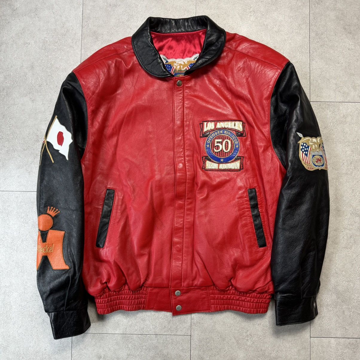 Jeff Hamilton Jeff Hamilton Los Angeles Virsity Leather Jacket