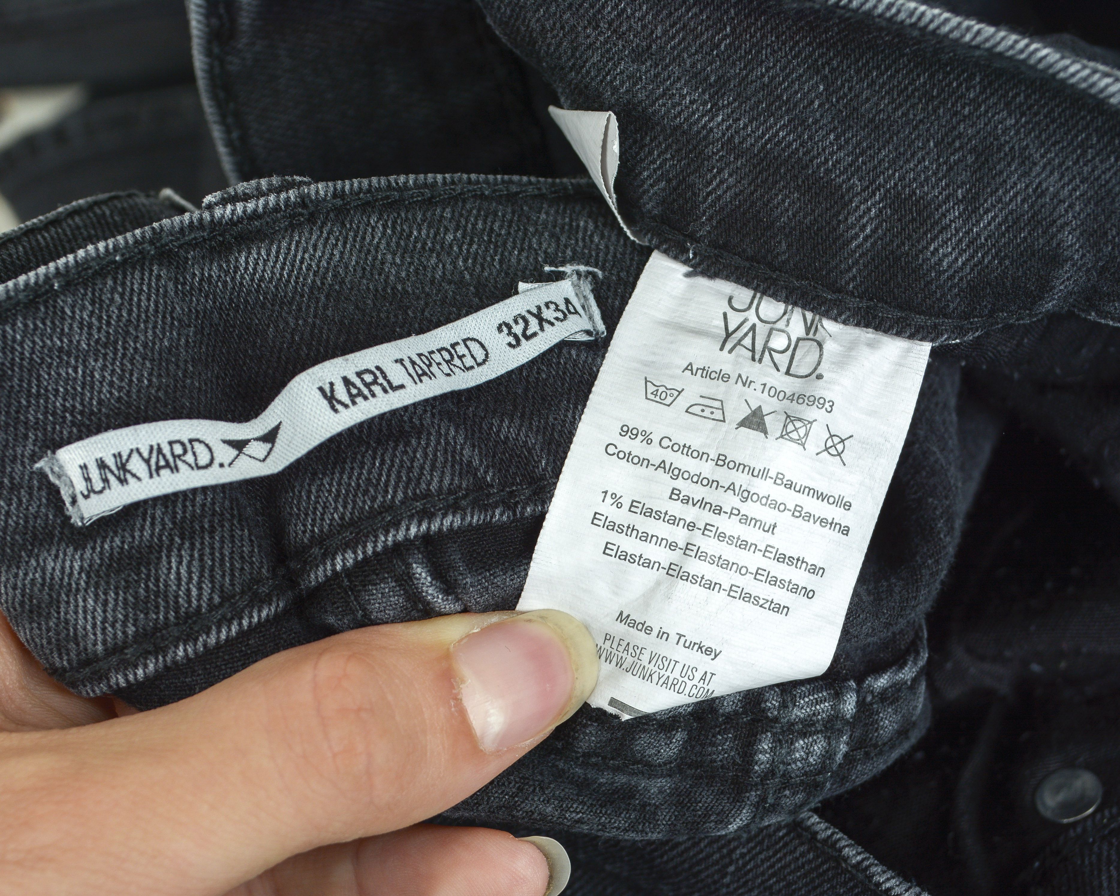 Designer Junkyard Karl Tapered W32 L34 Regular Fit Jeans Denim Pants Size US 32 / EU 48 - 7 Thumbnail