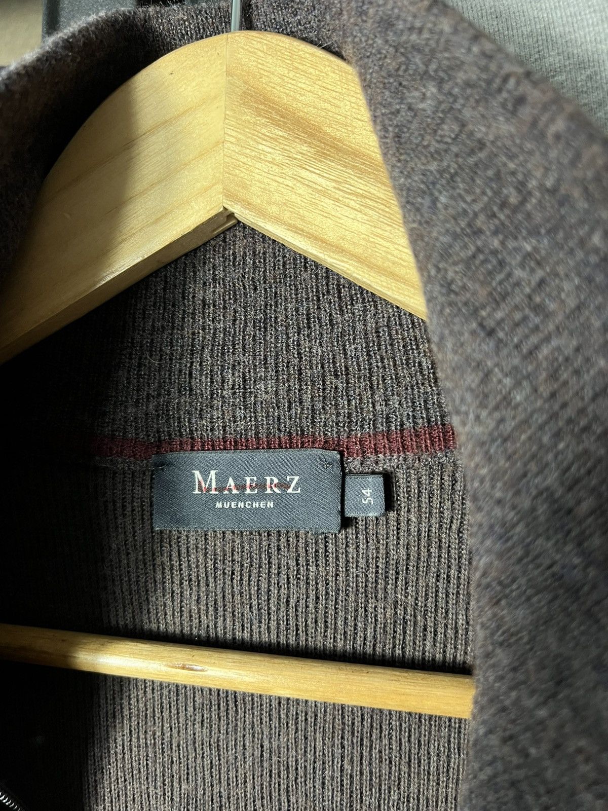 Other Maerz Muenchen Merino Wool Zip Sweater Brown Size L Size US L / EU 52-54 / 3 - 8 Thumbnail