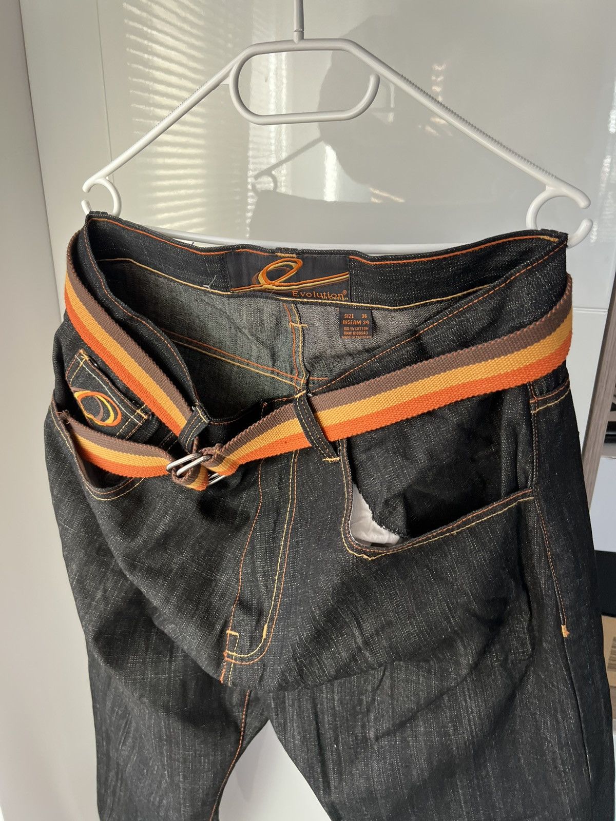Other Evolution in Design Rap Y2k Men’s Embroidered Logo OG Jeans Size US 36 / EU 52 - 7 Thumbnail