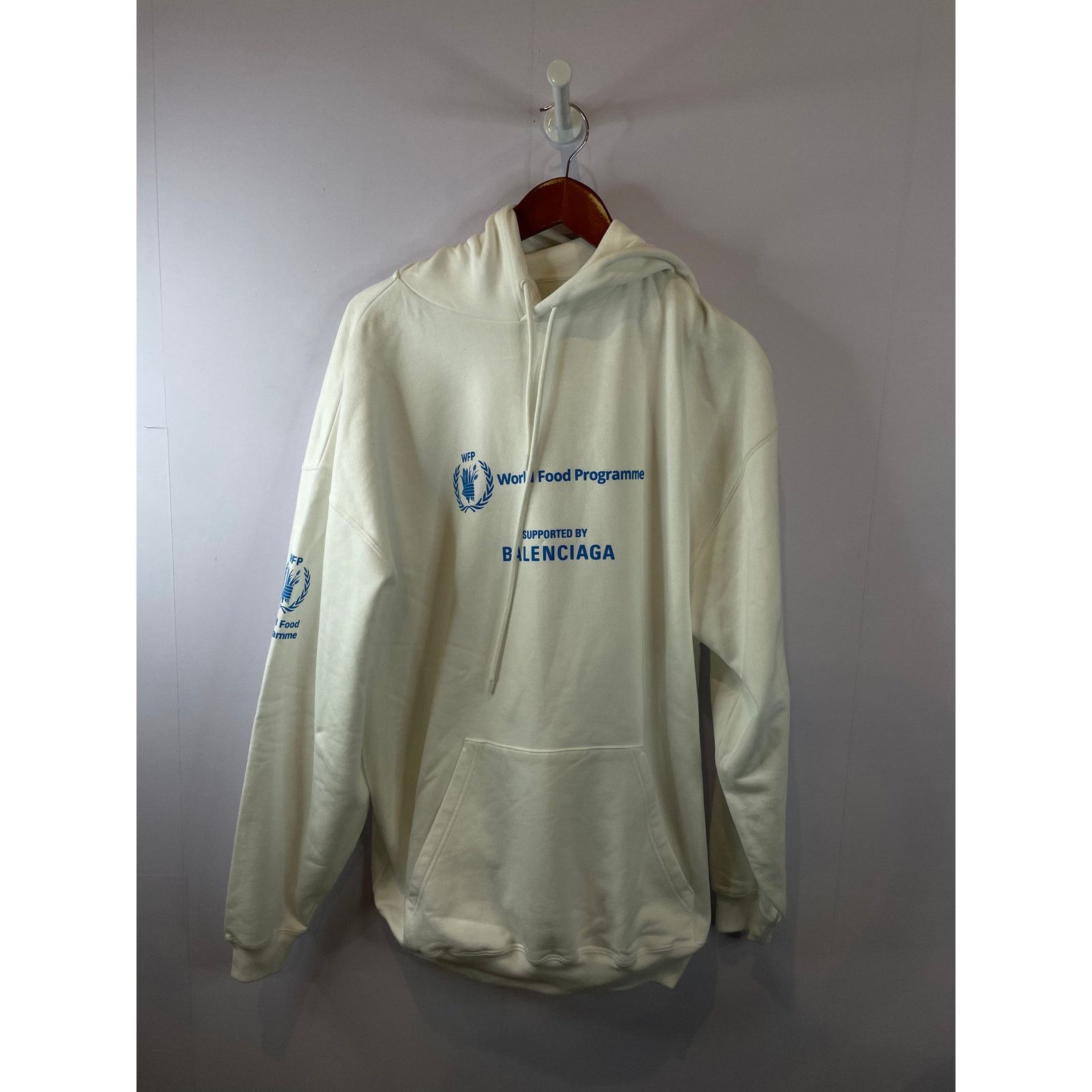 Balenciaga Balenciaga White & Blue Food Programme Hoodie Size US S / EU 44-46 / 1 - 1 Thumbnail