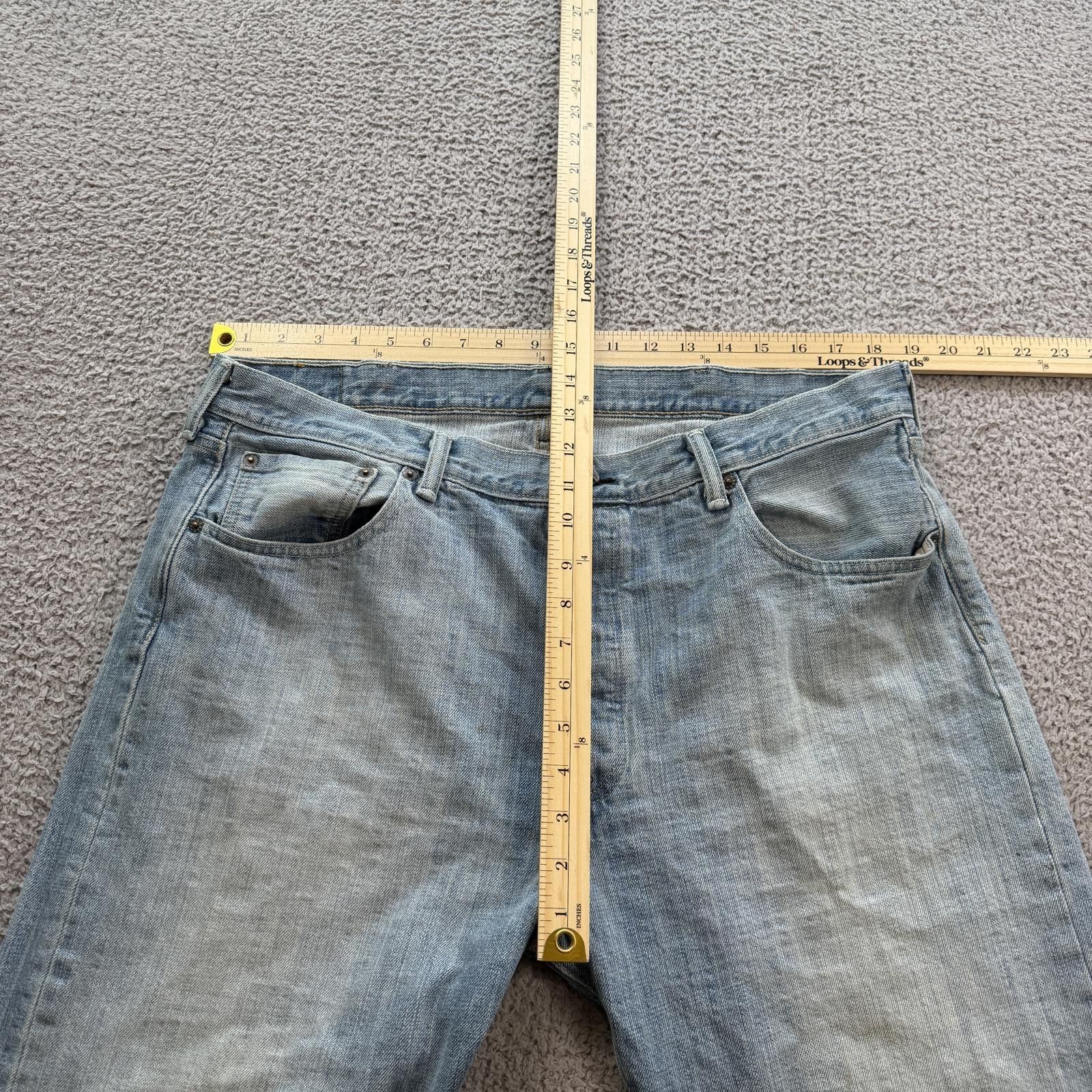 Levi's Levis 514 Straight Leg Jeans Light Wash Mens 38x30 Size US 38 / EU 54 - 3 Thumbnail