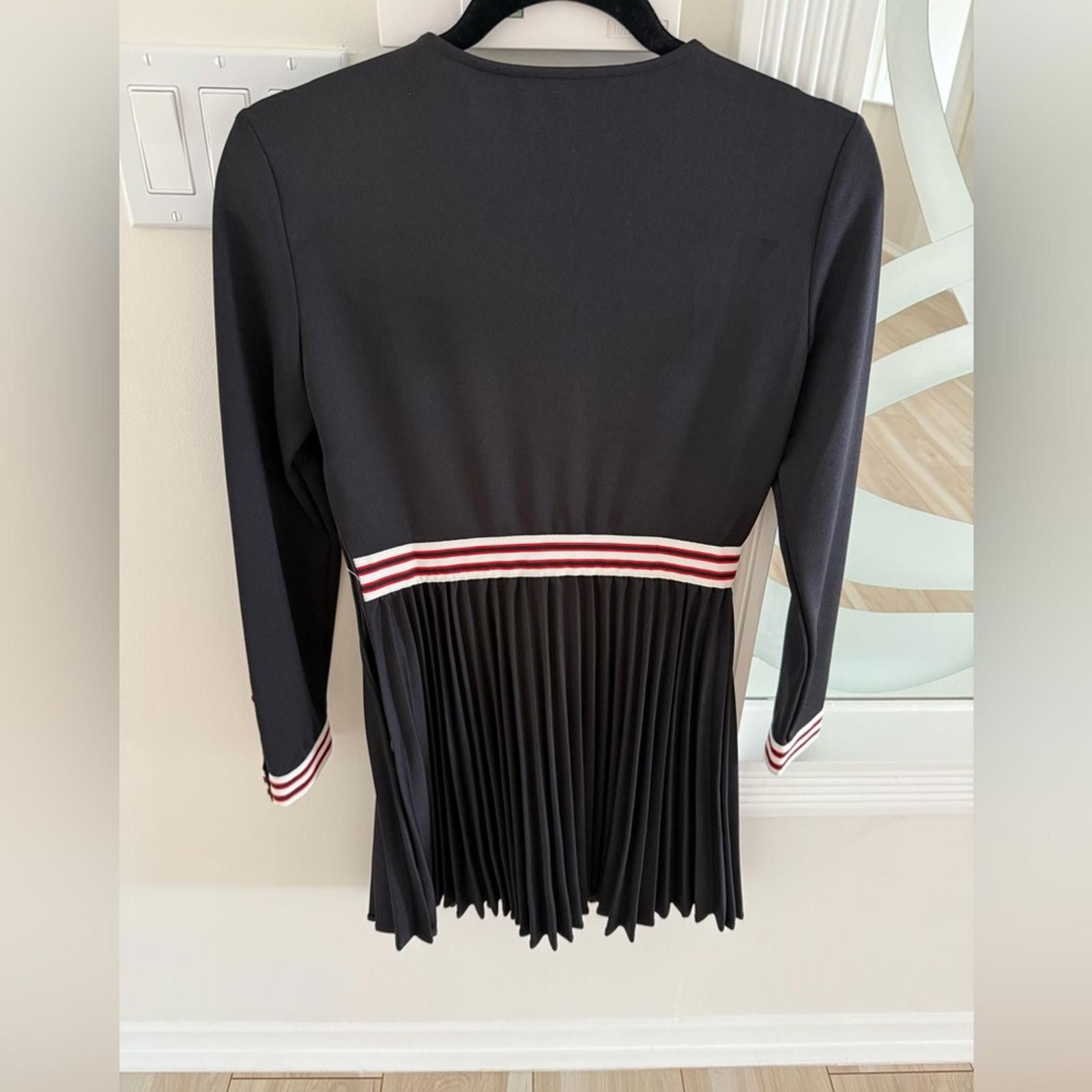 Majestic Maje Rouli Striped trim Black dress Size S / US 4 / IT 40 - 3 Thumbnail