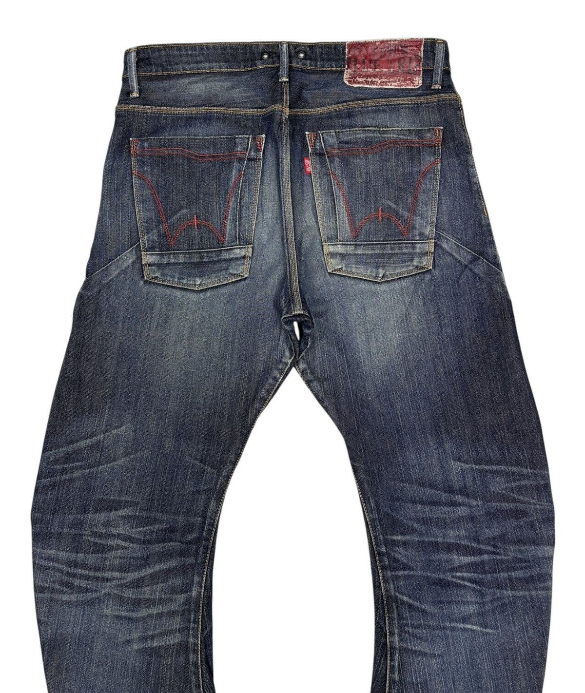 Kapital Edwin Blue Trip Curved Banana Cut Loose Jeans Size US 34 / EU 50 - 8 Thumbnail