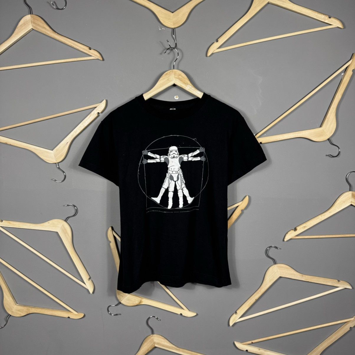Star Wars × Vintage Vintage Star Wars Stormtrooper Vitruvian T-Shirt Size US M / EU 48-50 / 2 - 1 Thumbnail
