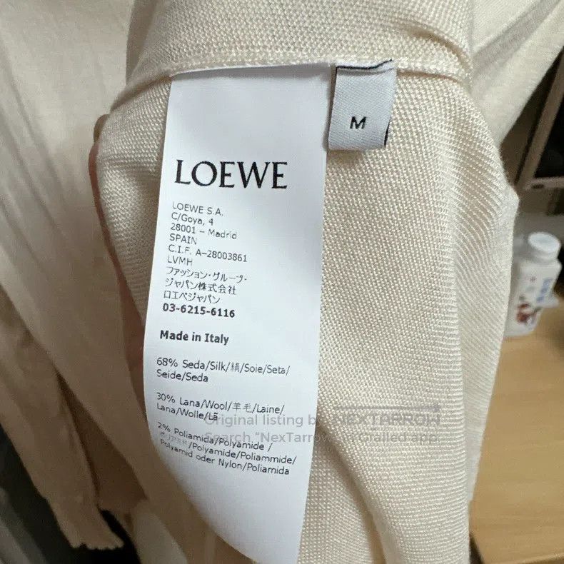 Loewe Loewe Milk White Silk Wool Design Open Cardigan Size XS / US 0-2 / IT 36-38 - 9 Thumbnail