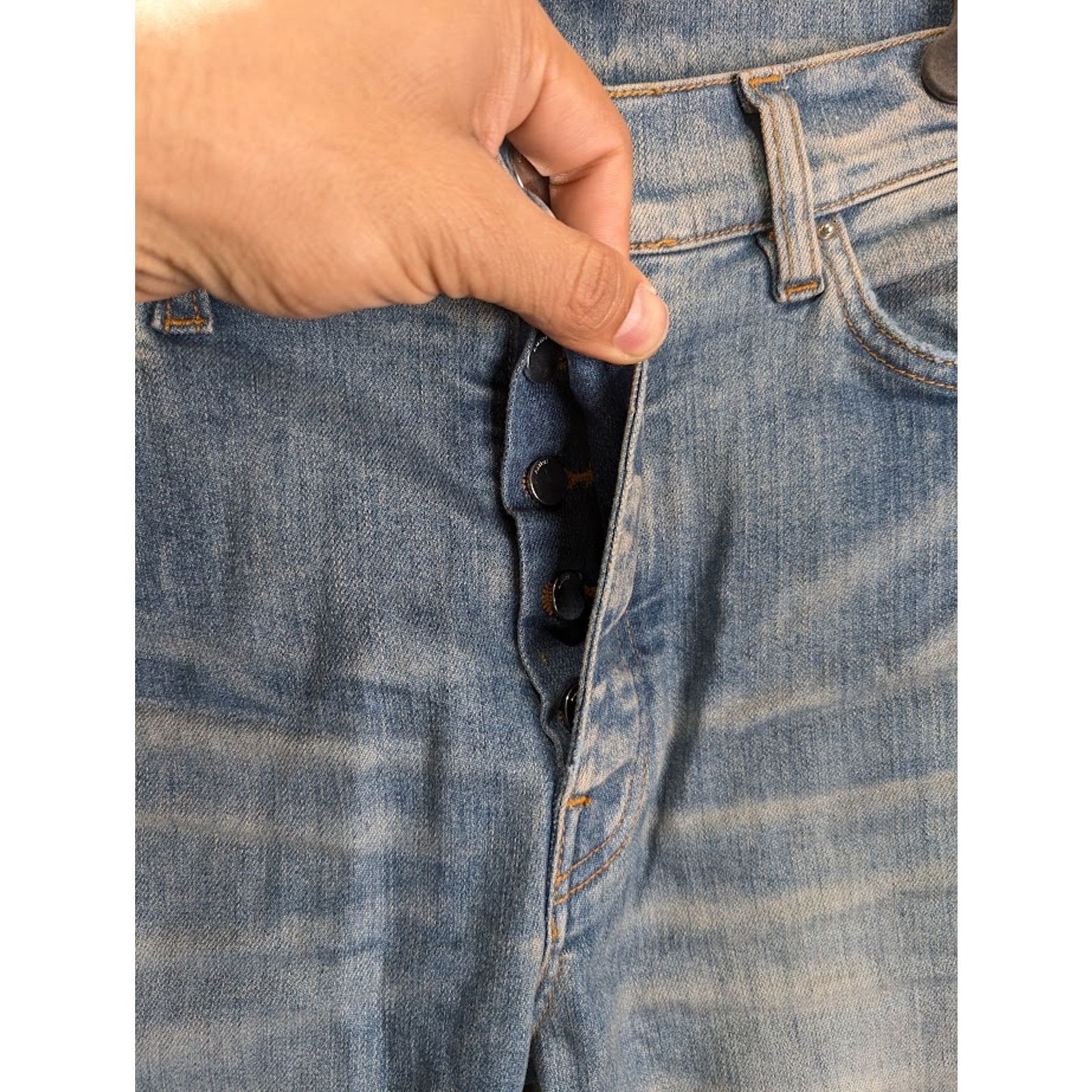 Amiri o1rshd1 Q:3 / Wes Lang Reaper Logo Jeans in Clay Indigo Size US 31 - 9 Thumbnail