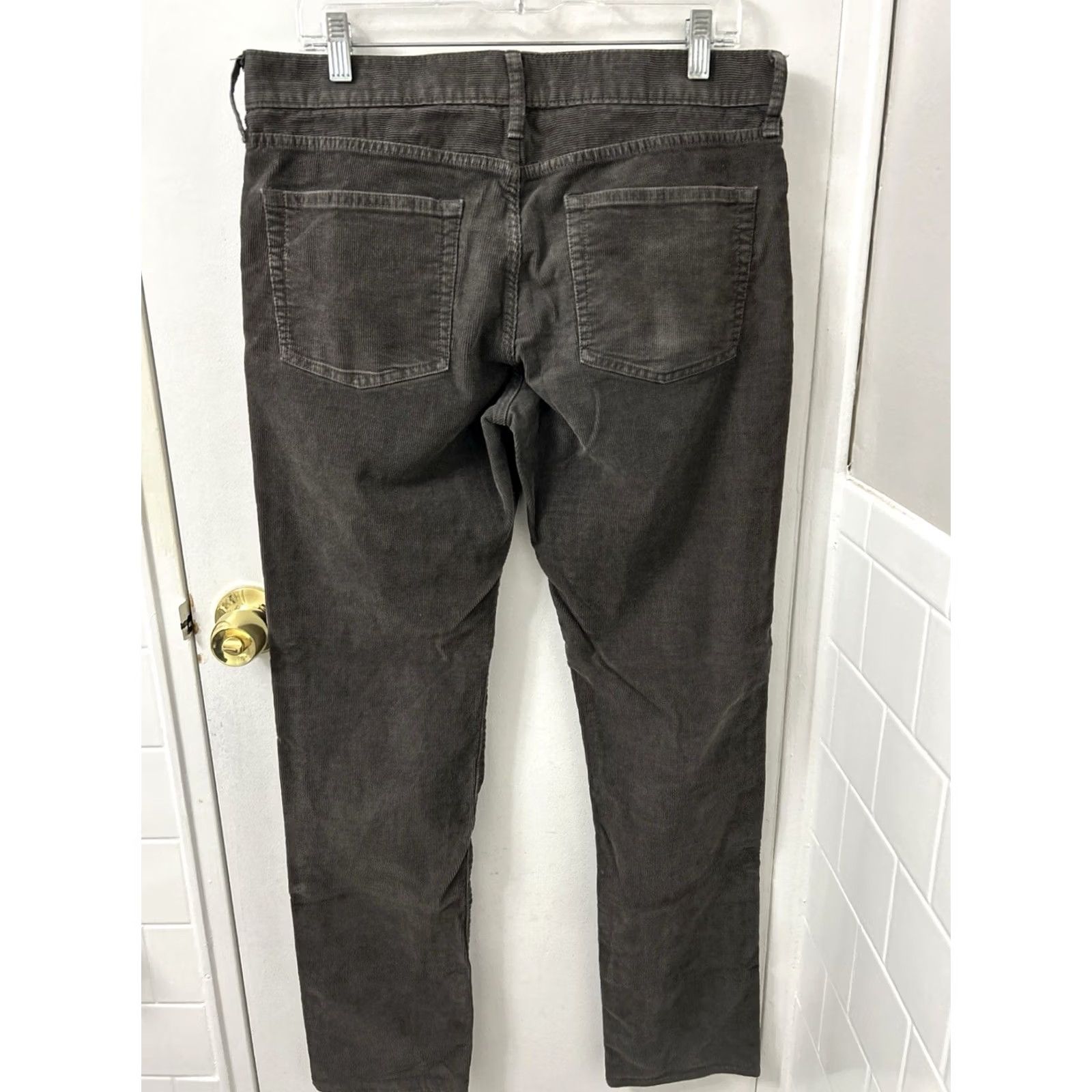 Vintage J Crew 770 Corduroy Pants Mens 33x32 Gray Slim Fit Casual Workwear Trousers Size US 33 - 6 Thumbnail