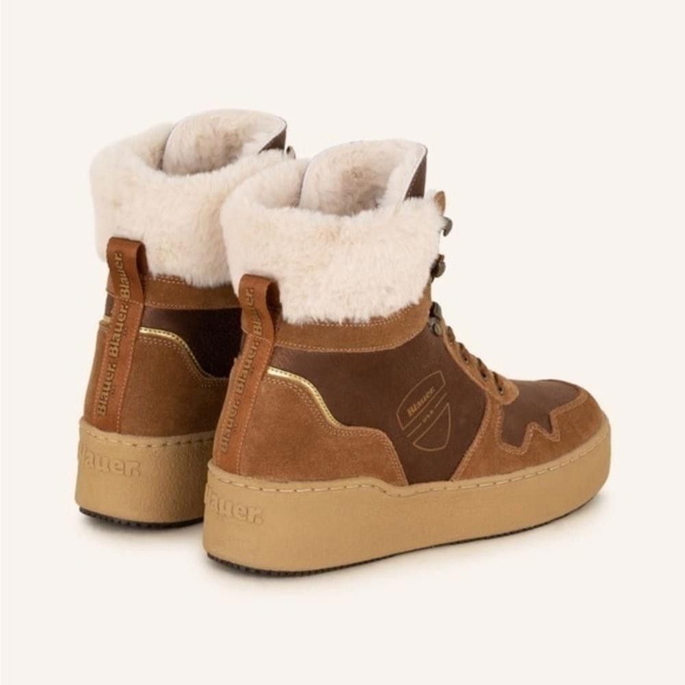 Eddie Bauer Blauer USA lace up faux fur boots Size US 8.5 / IT 38.5 - 2 Thumbnail