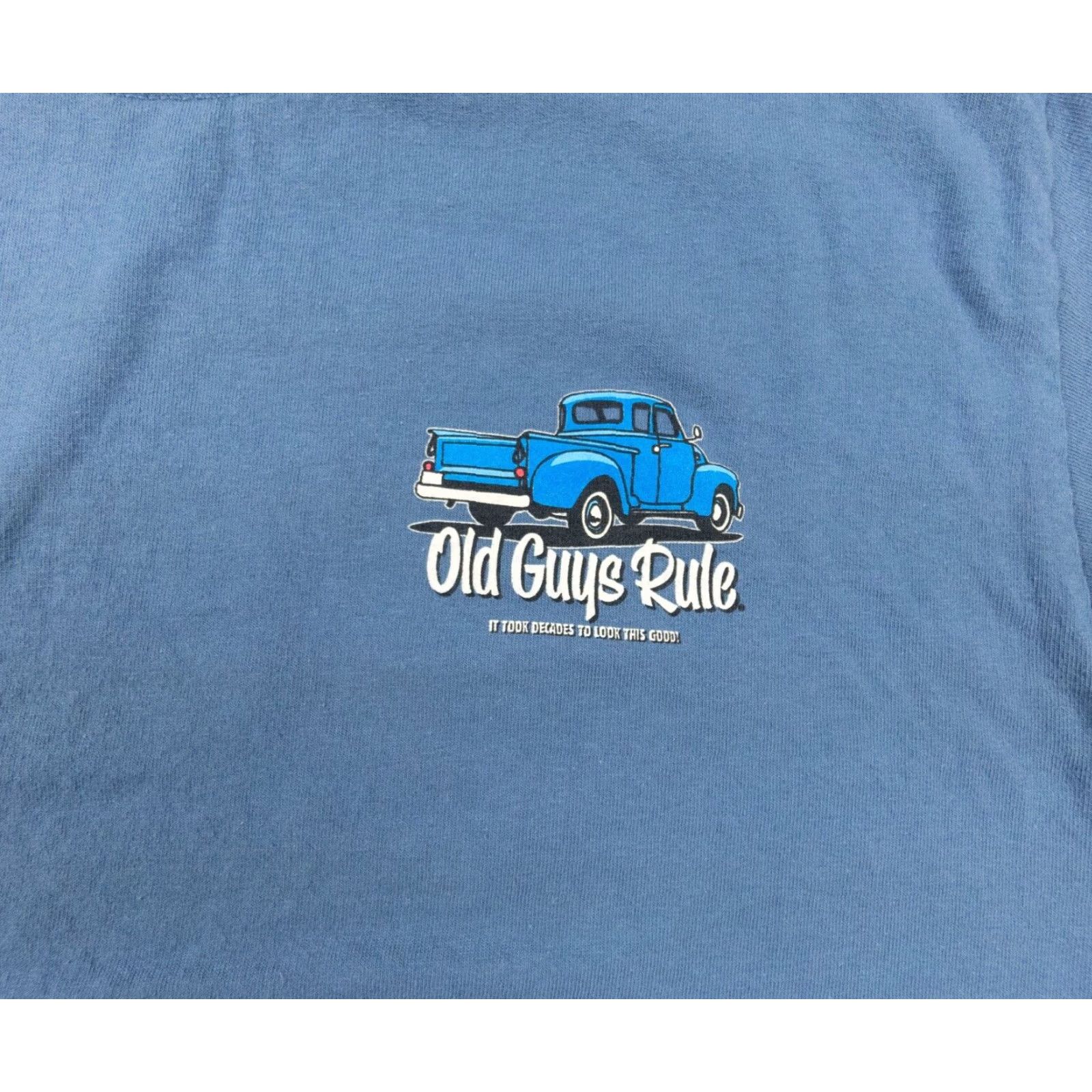 Vintage VINTAGE Old Guys Rule Men's T-Shirt Medium Blue Short Sleeve Graphic Tee Classic Car Truck Size US M / EU 48-50 / 2 - 4 Thumbnail