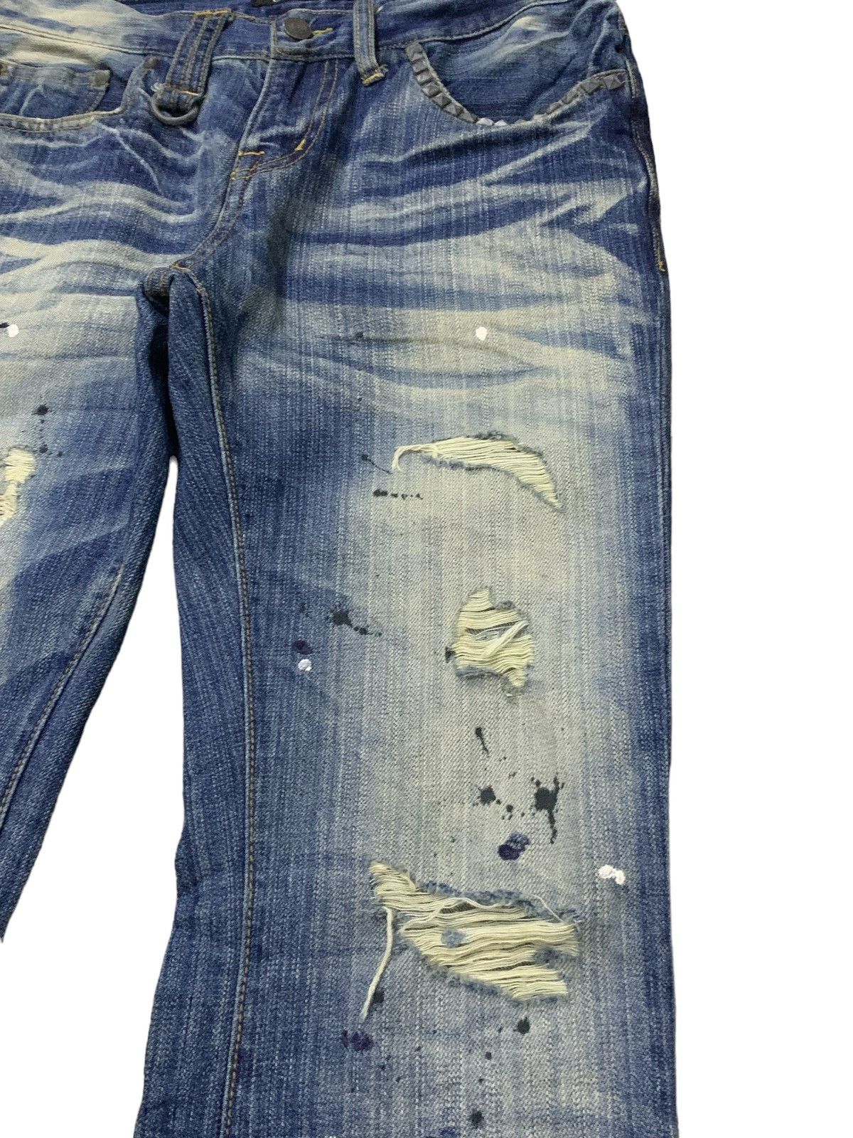 CIVARIZE × If Six Was Nine × Tornado Mart Tornado Mart Junya Watanabe Style Mud Claw Mark Flared Jeans Size US 30 / EU 46 - 8 Thumbnail