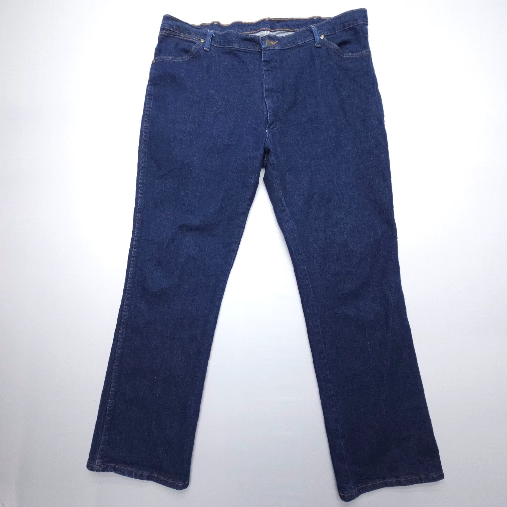 Wrangler Wrangler Cowboy Cut Jeans Mens 42 x 34 Dark Wash Denim Workwear EUC Jeans Size US 42 / EU 58 - 2 Thumbnail