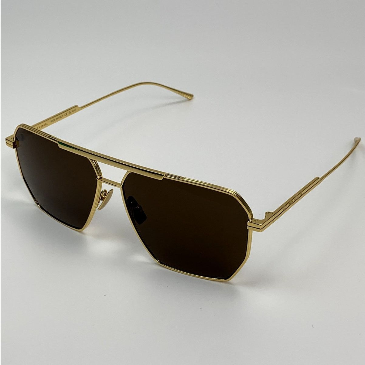 Bottega Veneta NEW Bottega Veneta Sunglasses BV1012S 003 Gold Brown Unisex Size ONE SIZE - 4 Thumbnail