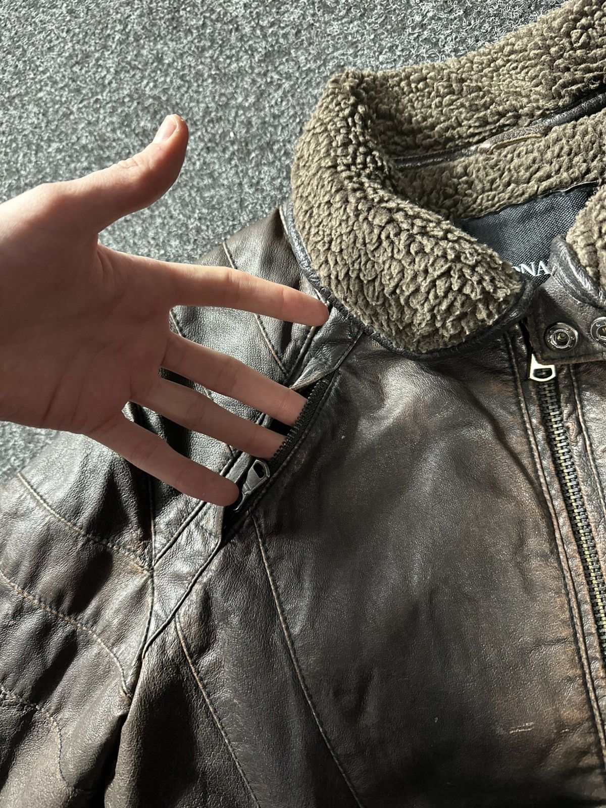 Vintage 🚨Vintage 90s Leather Biker Jacket-West Style Maison Margiela Size US S / EU 44-46 / 1 - 6 Thumbnail