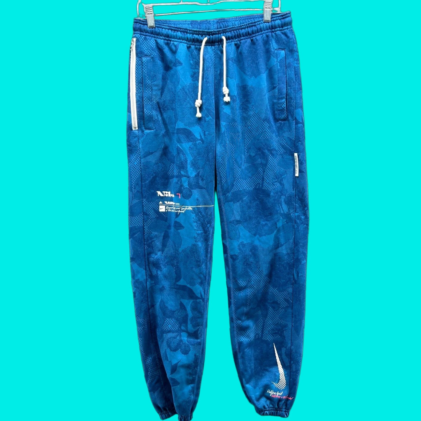 Nike Nike Jogger Men Medium Blue Dri Fit Standard Issue DV0016-453 Brigade Basketball Pants Size US 31 - 1 Thumbnail