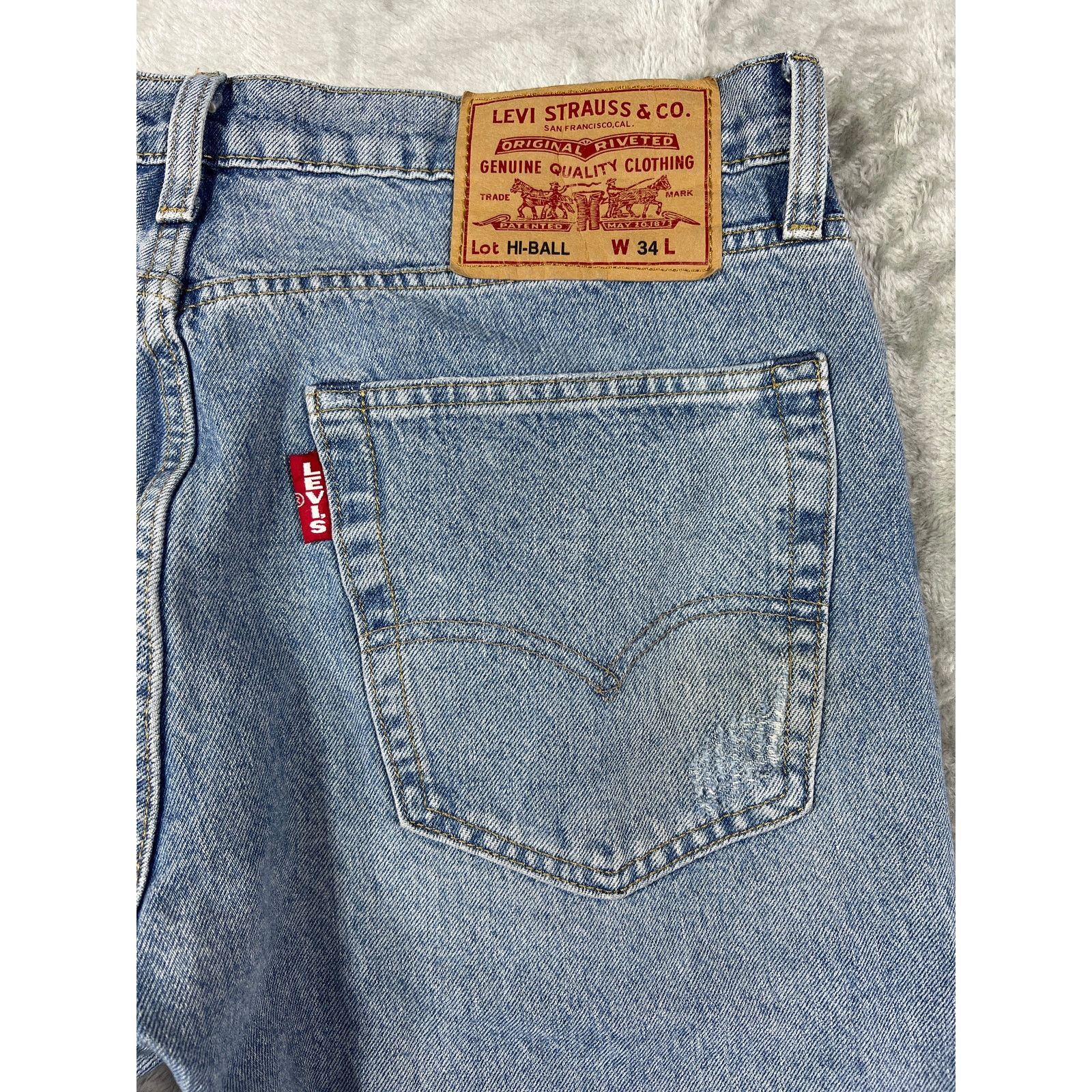 Levi's Levi’sDistressed Light Wash Jeans Unisex 34 Waist 90s Y2K Size US 34 / EU 50 - 7 Thumbnail