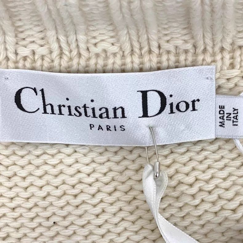 Dior Dior Colour-blocked navy collar striped wool horn buckle l Size XS / US 0-2 / IT 36-38 - 6 Thumbnail