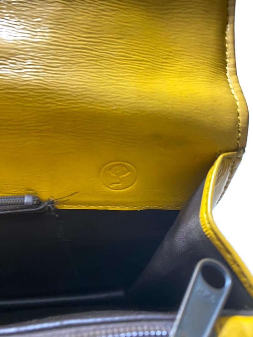 Lancel Lancel Paris Vintage Yellow Stingray Leather Briefcase Size ONE SIZE - 7 Thumbnail