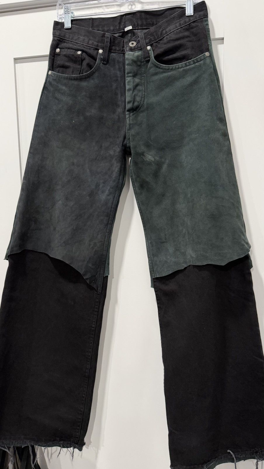 Paradoxe Paris OVERLAID LAMB LEATHER BAGGY JEANS Size US 28 / EU 44 - 2 Thumbnail