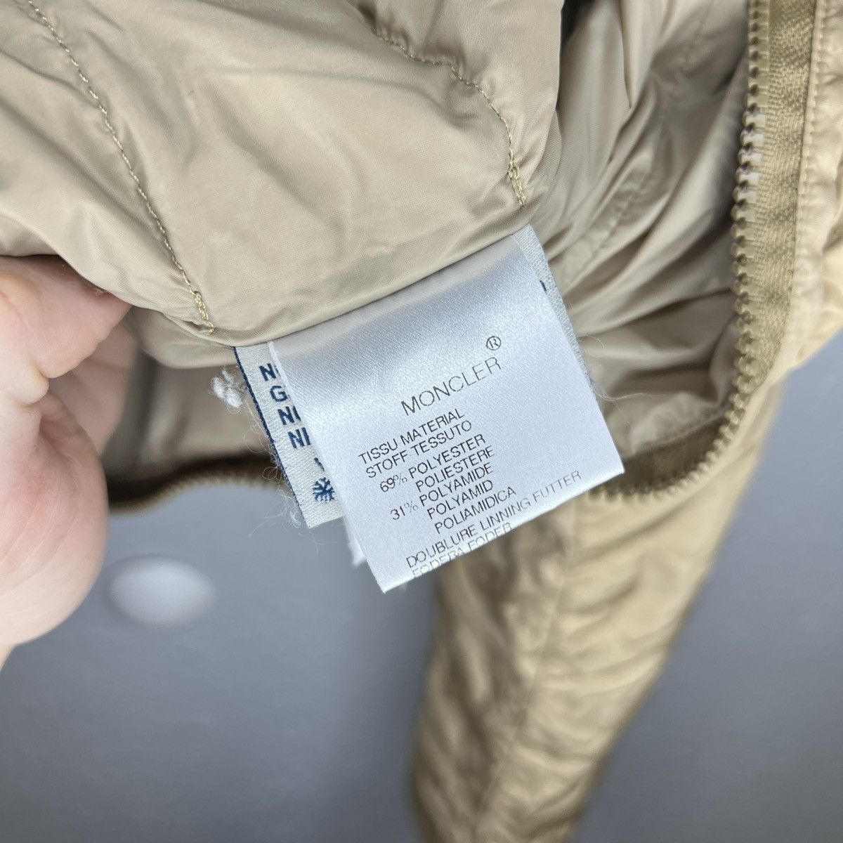 Moncler Moncler Puffer Light Jacket Beige Archive Nylon Logo Y2K Size M / US 6-8 / IT 42-44 - 8 Thumbnail